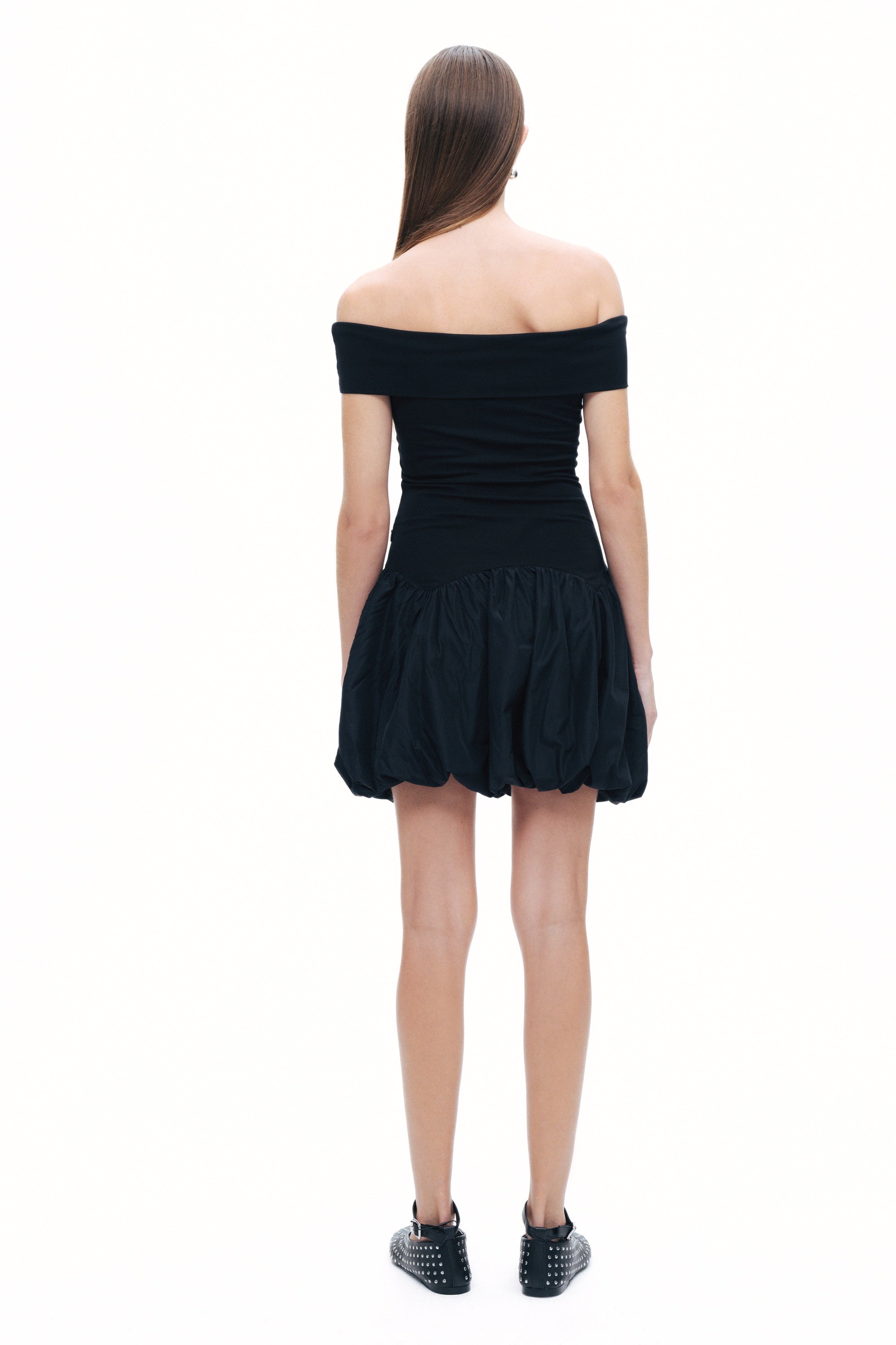 Black Off Shoulder Mini Dress