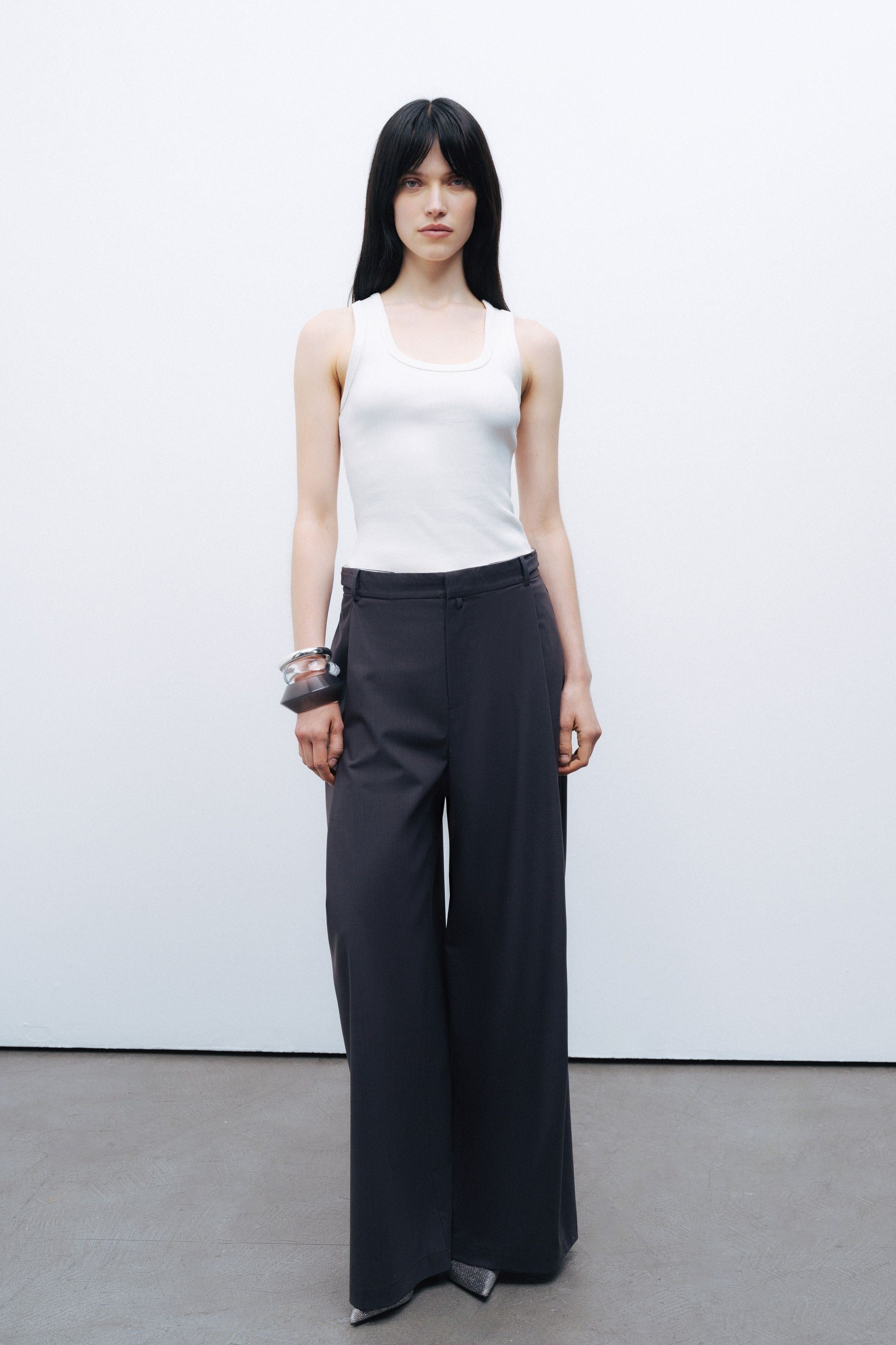 Anthracite Belt Detailed Pants