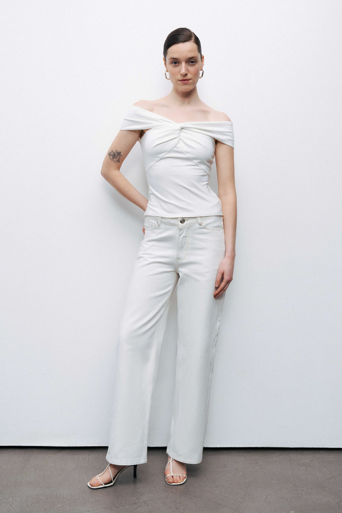 Ecru Twist Detail Blouse