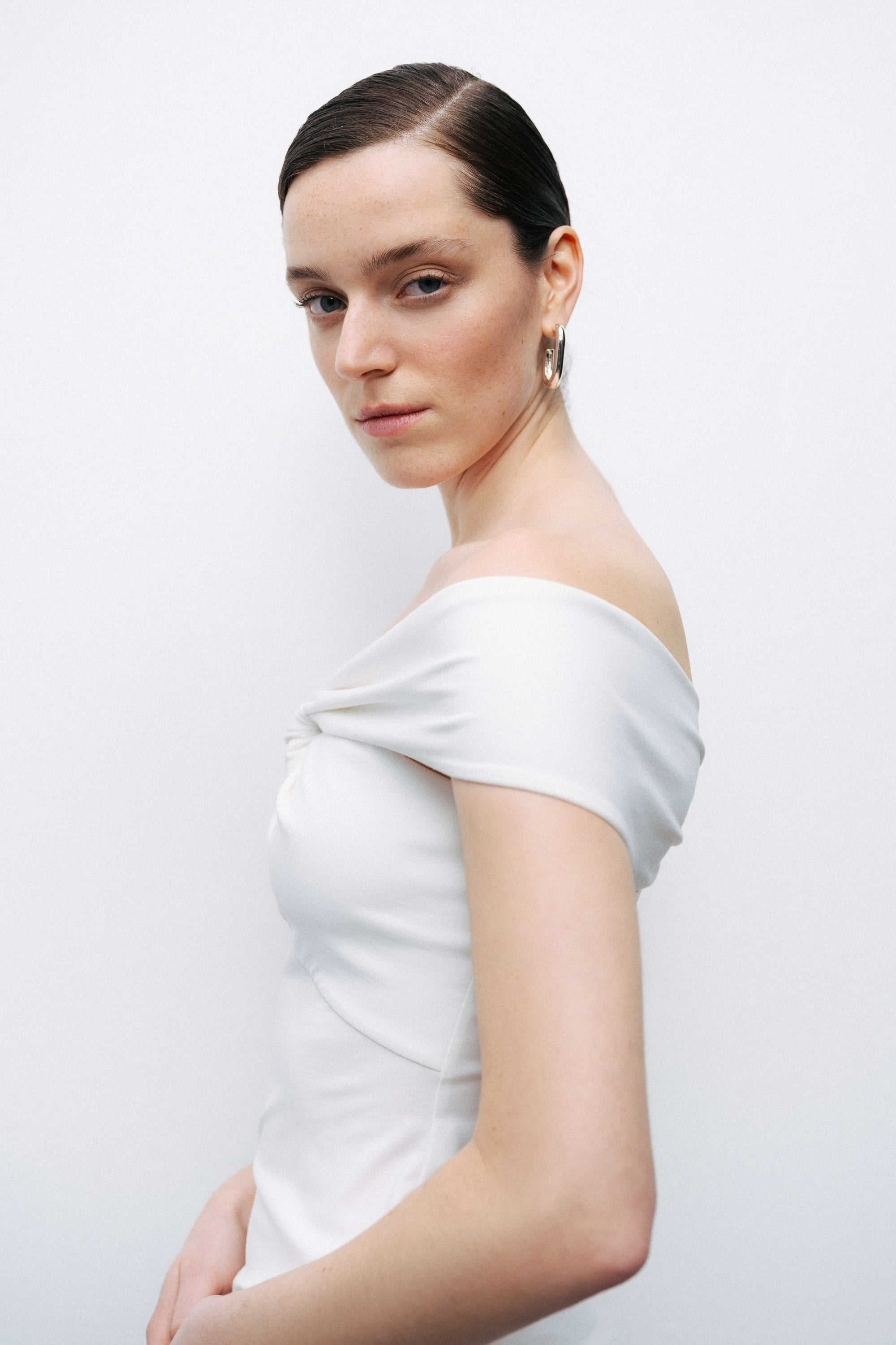 Ecru Twist Detail Blouse