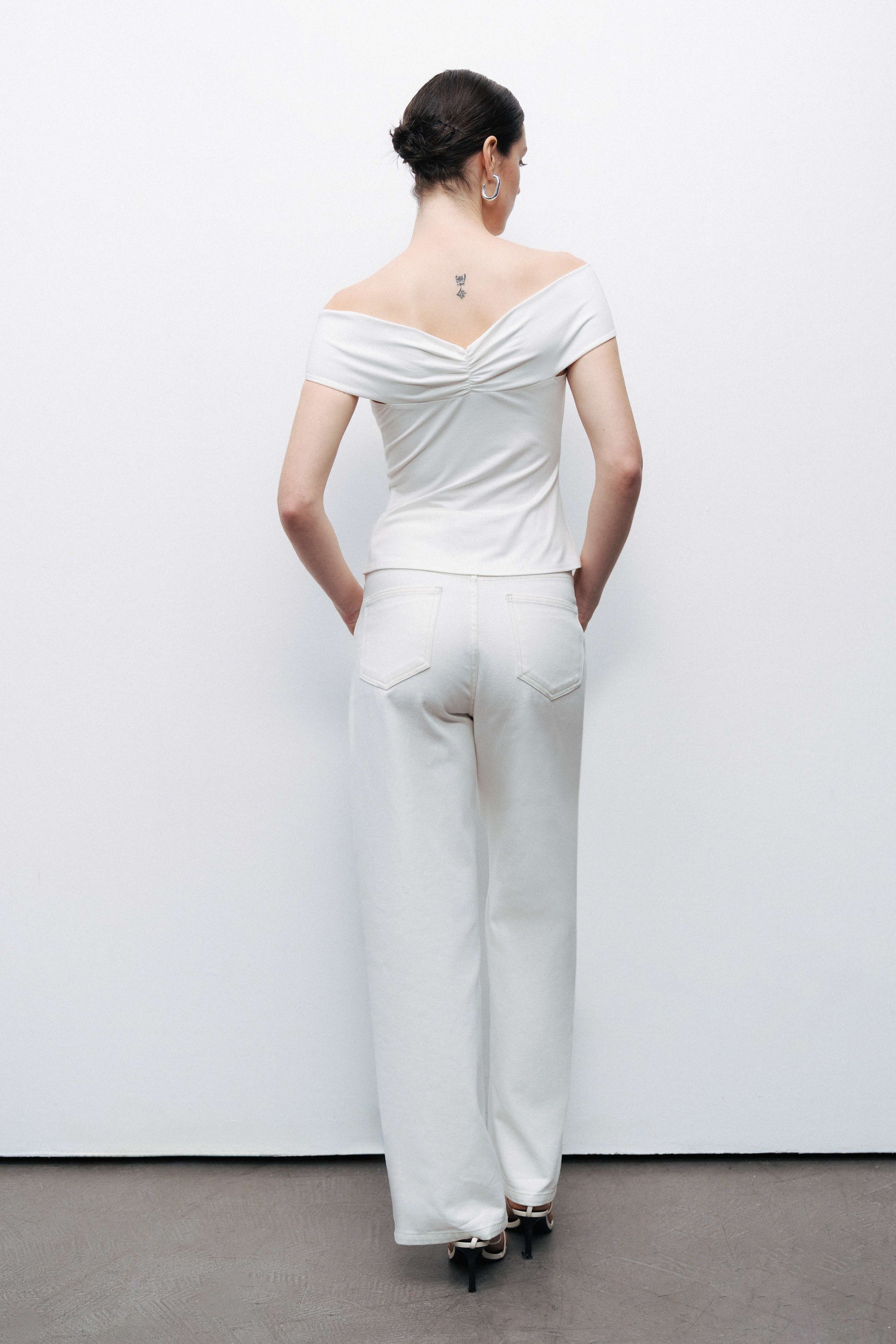 Ecru Twist Detail Blouse