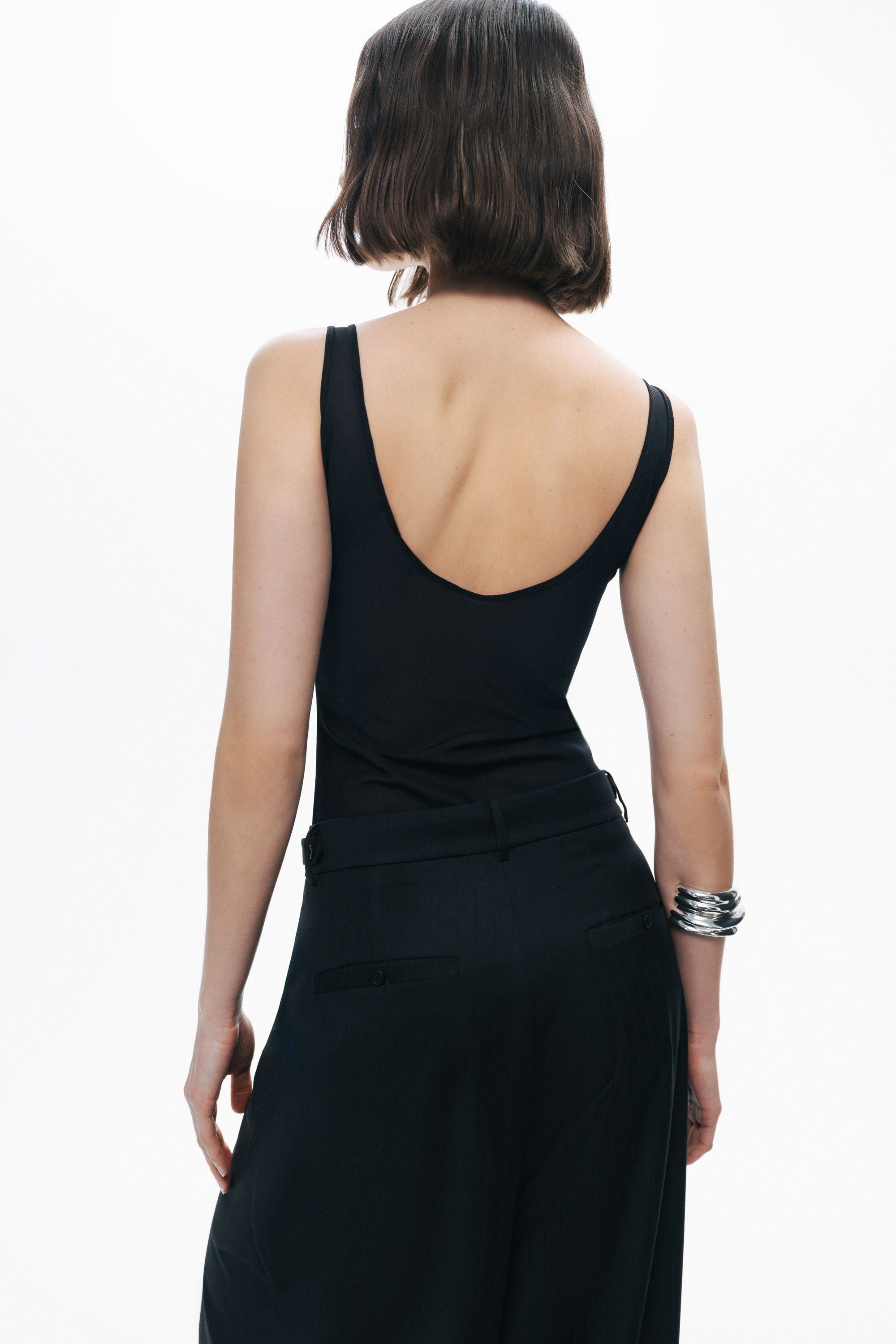 Black Pants with Waist Details