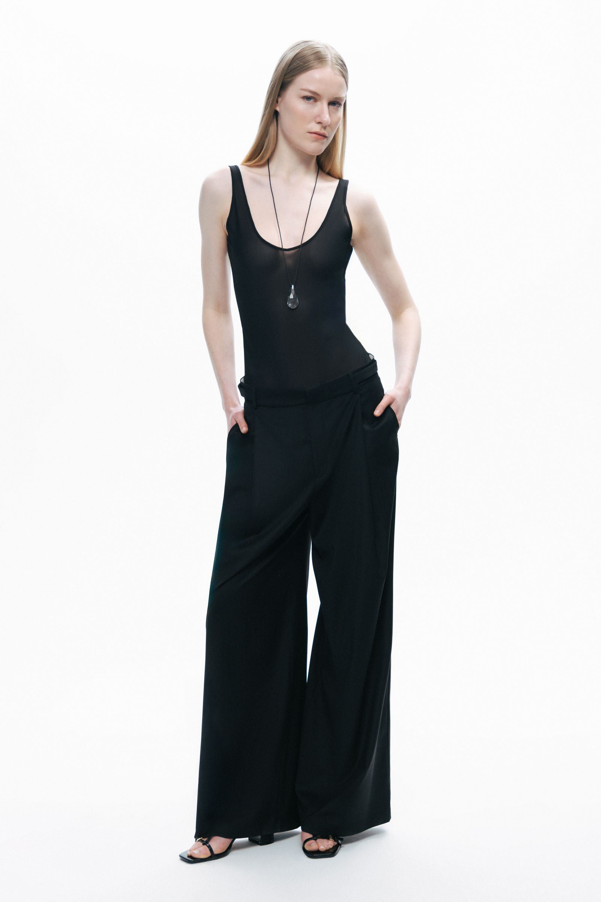 Black Sheer Bodysuit