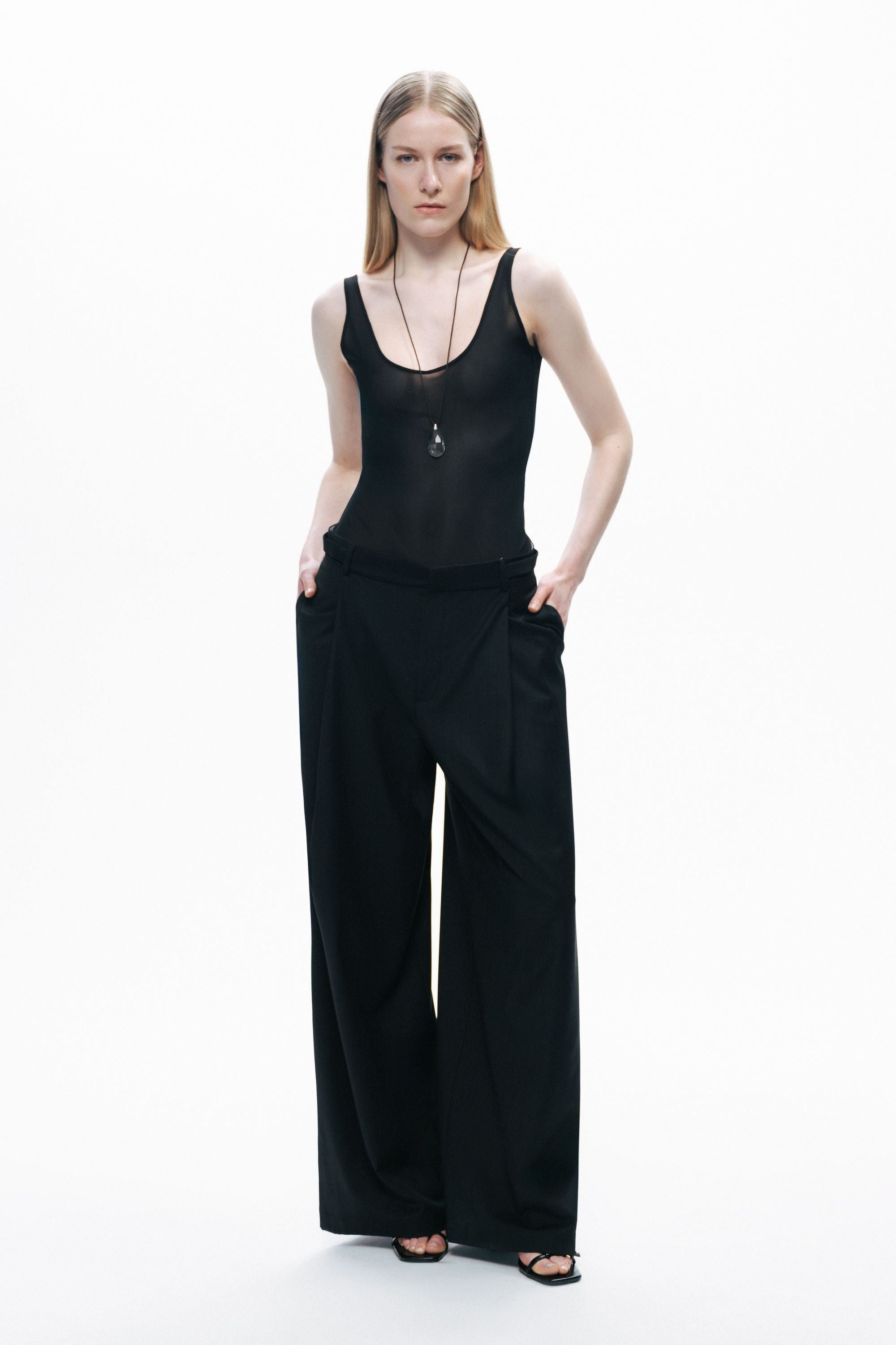 Black Sheer Bodysuit