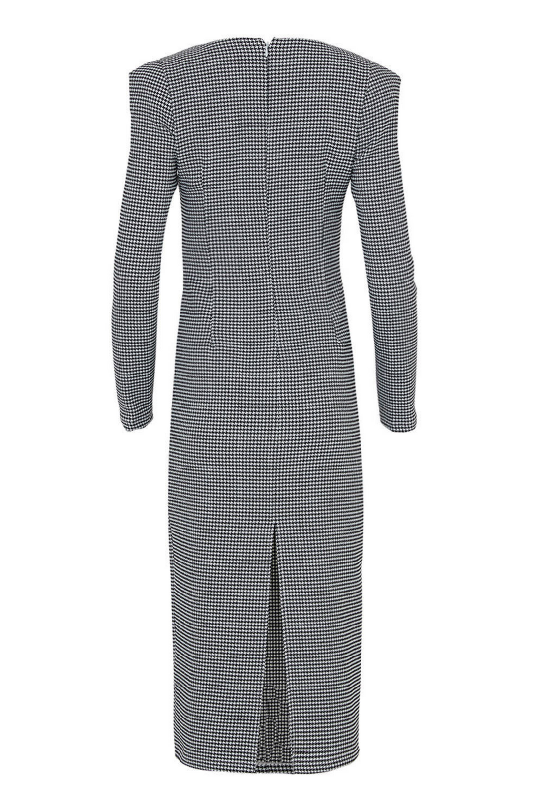 Shoulder Pad Midi Dress