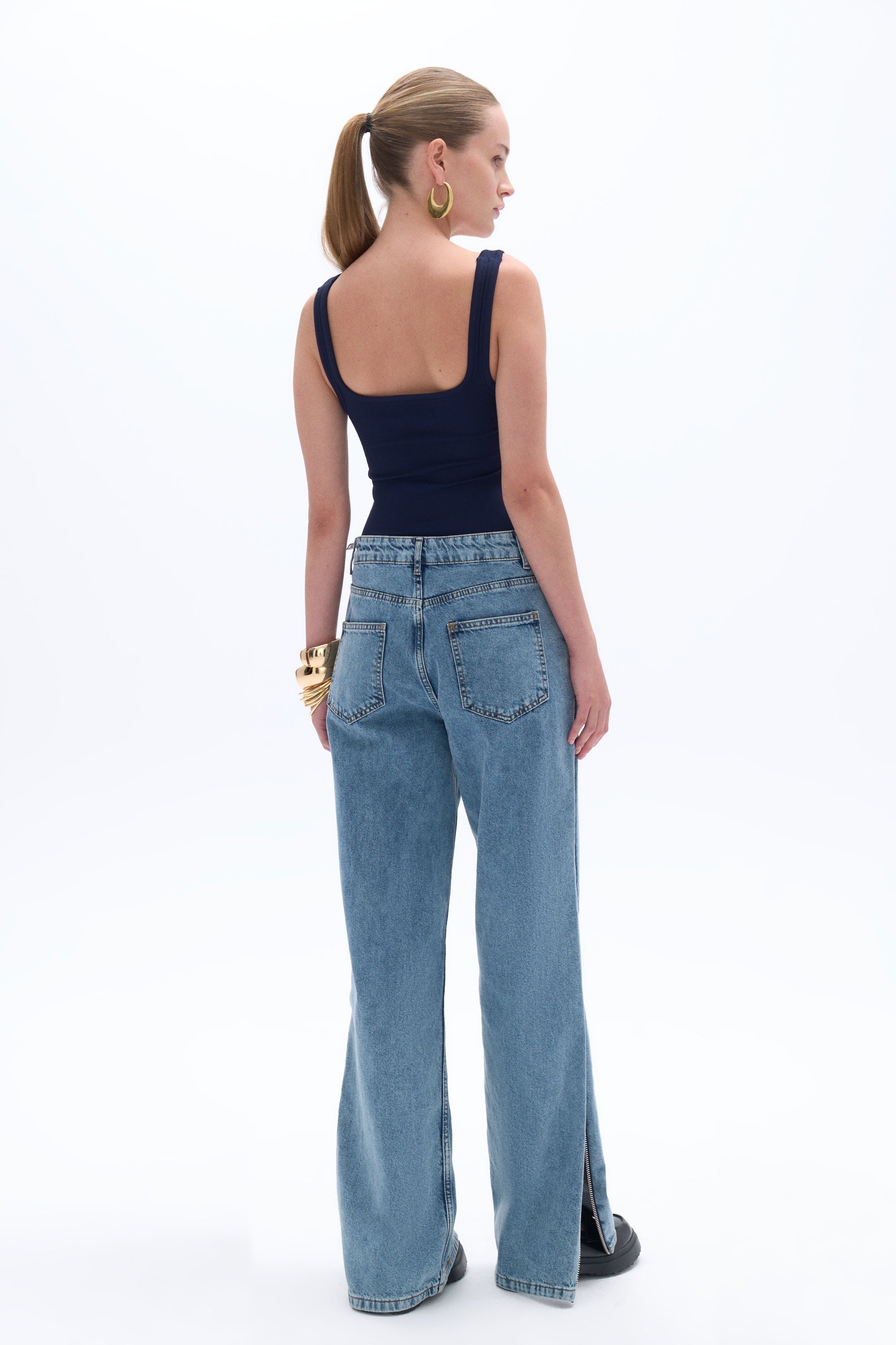 Printed Detailed Strappy Crop Top