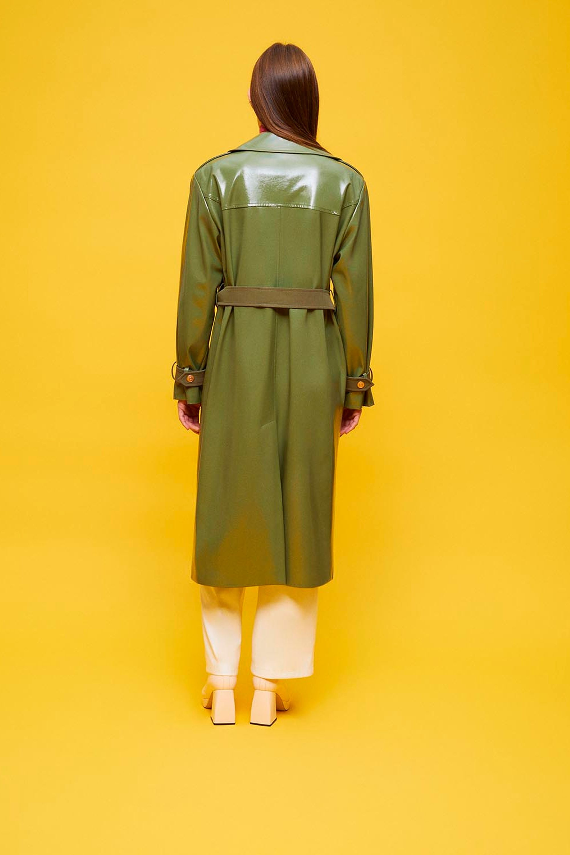 Belted Double Breasted Trench Coat