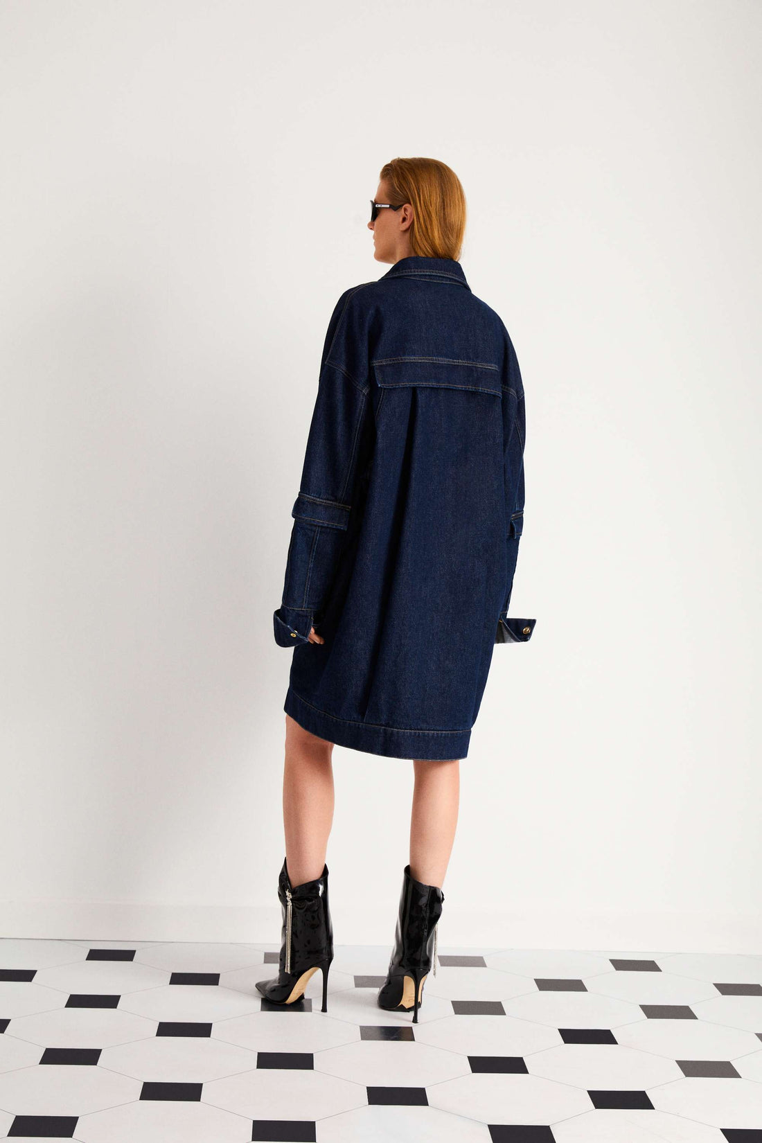 Oversize Denim Trench Coat