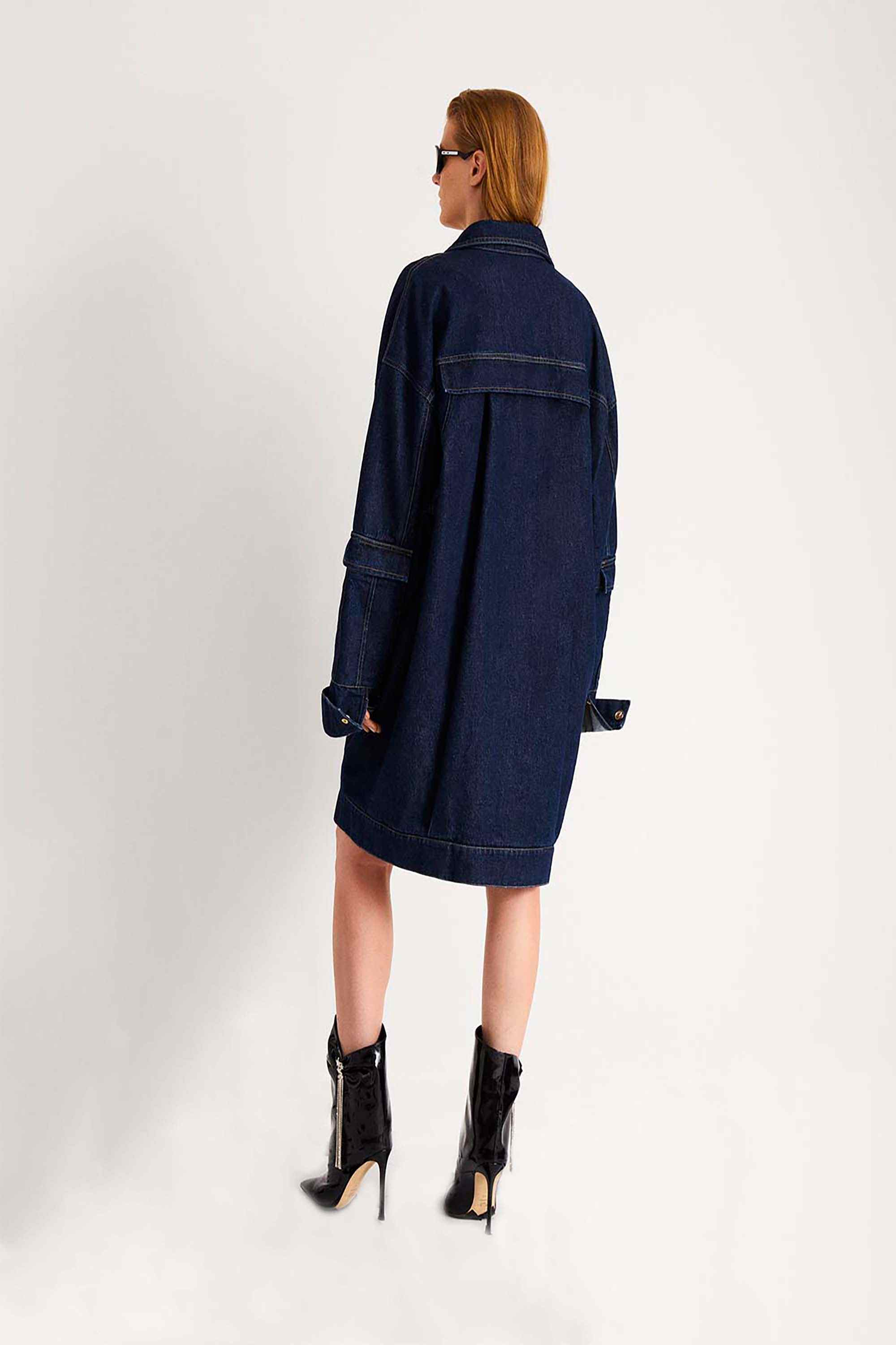 Oversize Denim Trench Coat