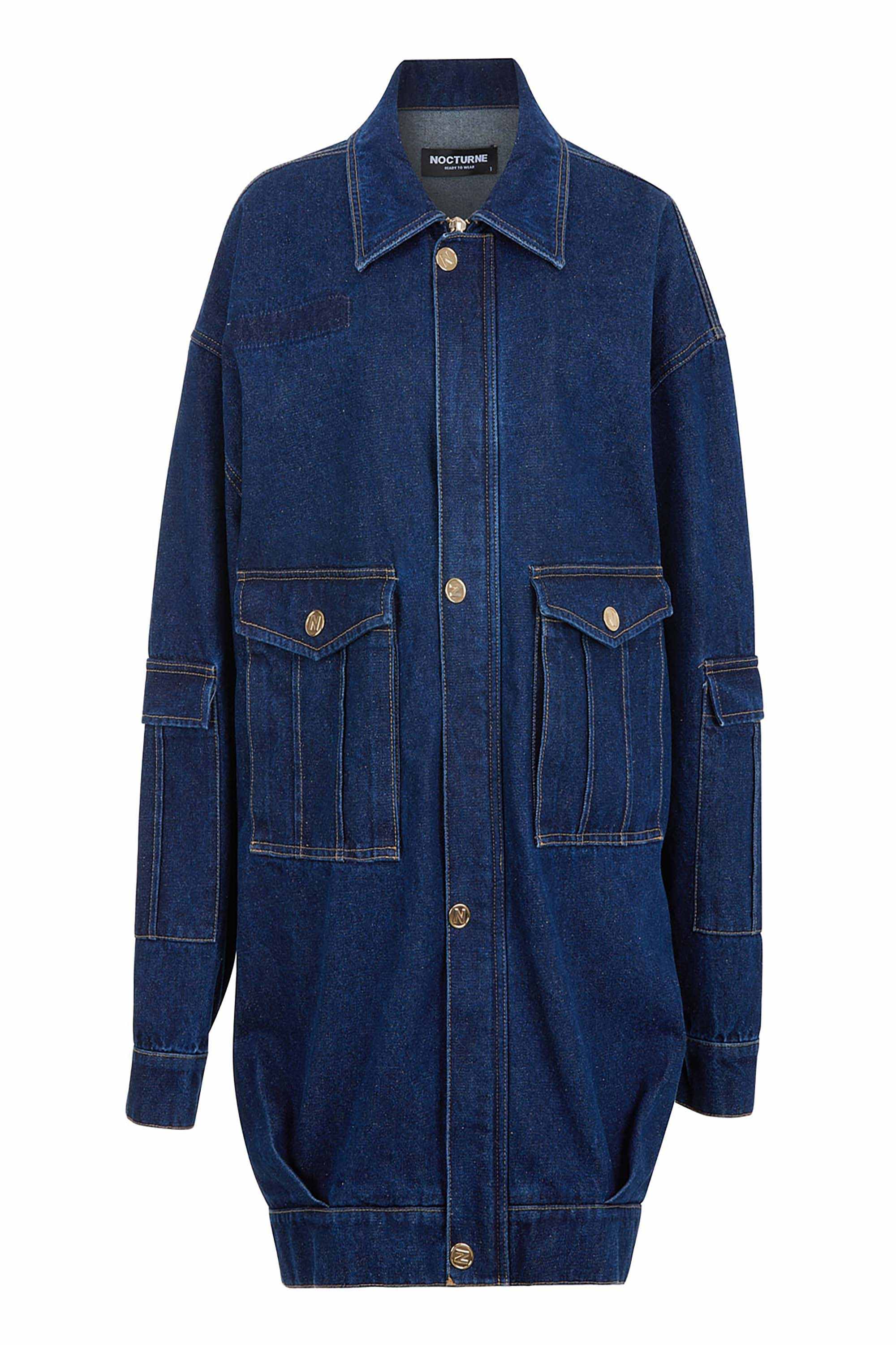 Oversize Denim Trench Coat