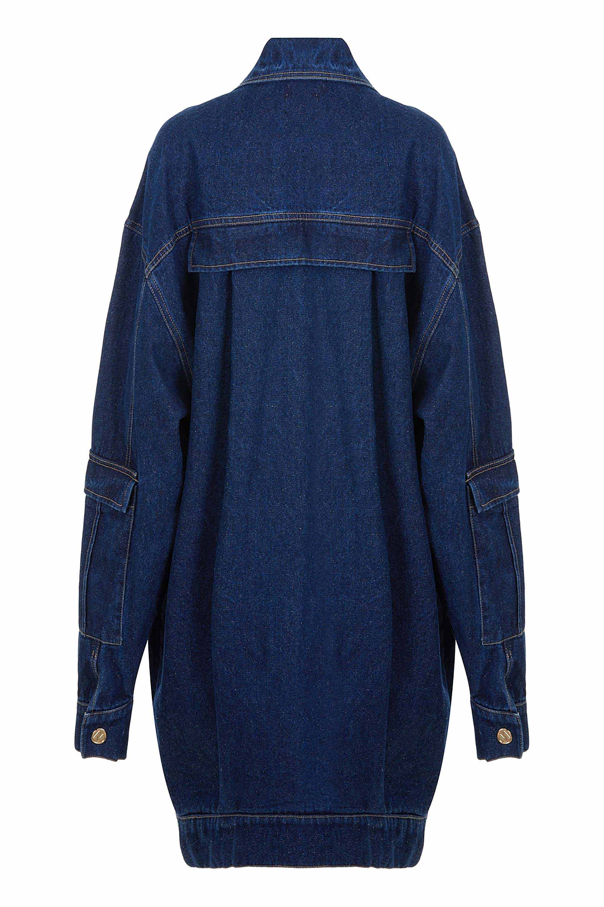Oversize Denim Trench Coat