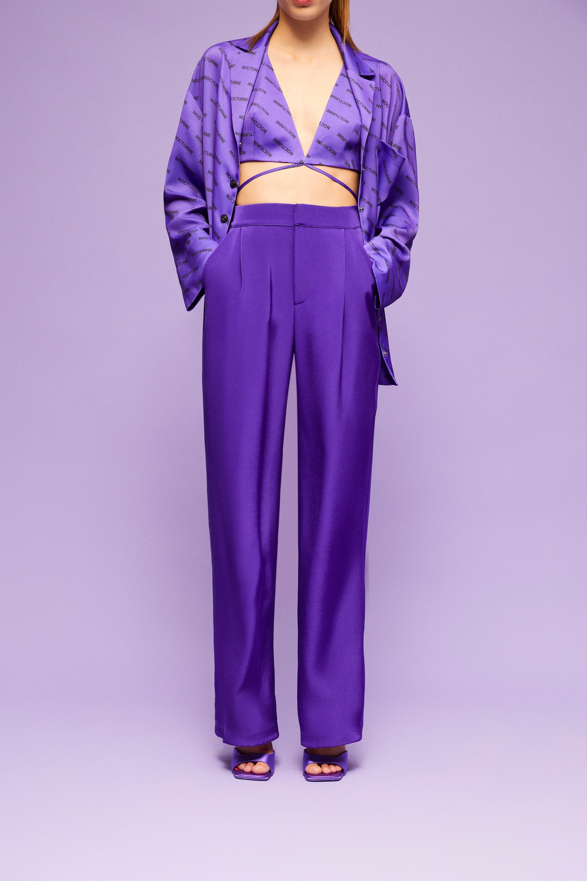 High Waist Wide Leg Trousers