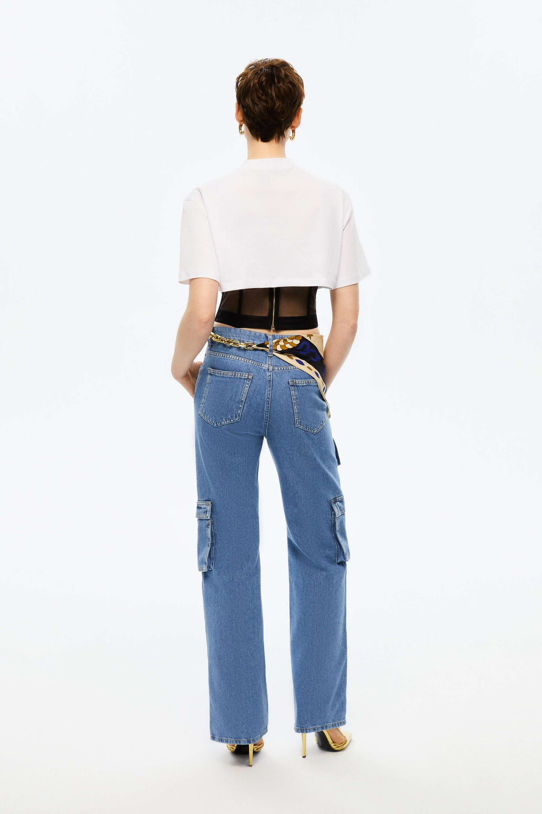 Chain and Scarf Jeans