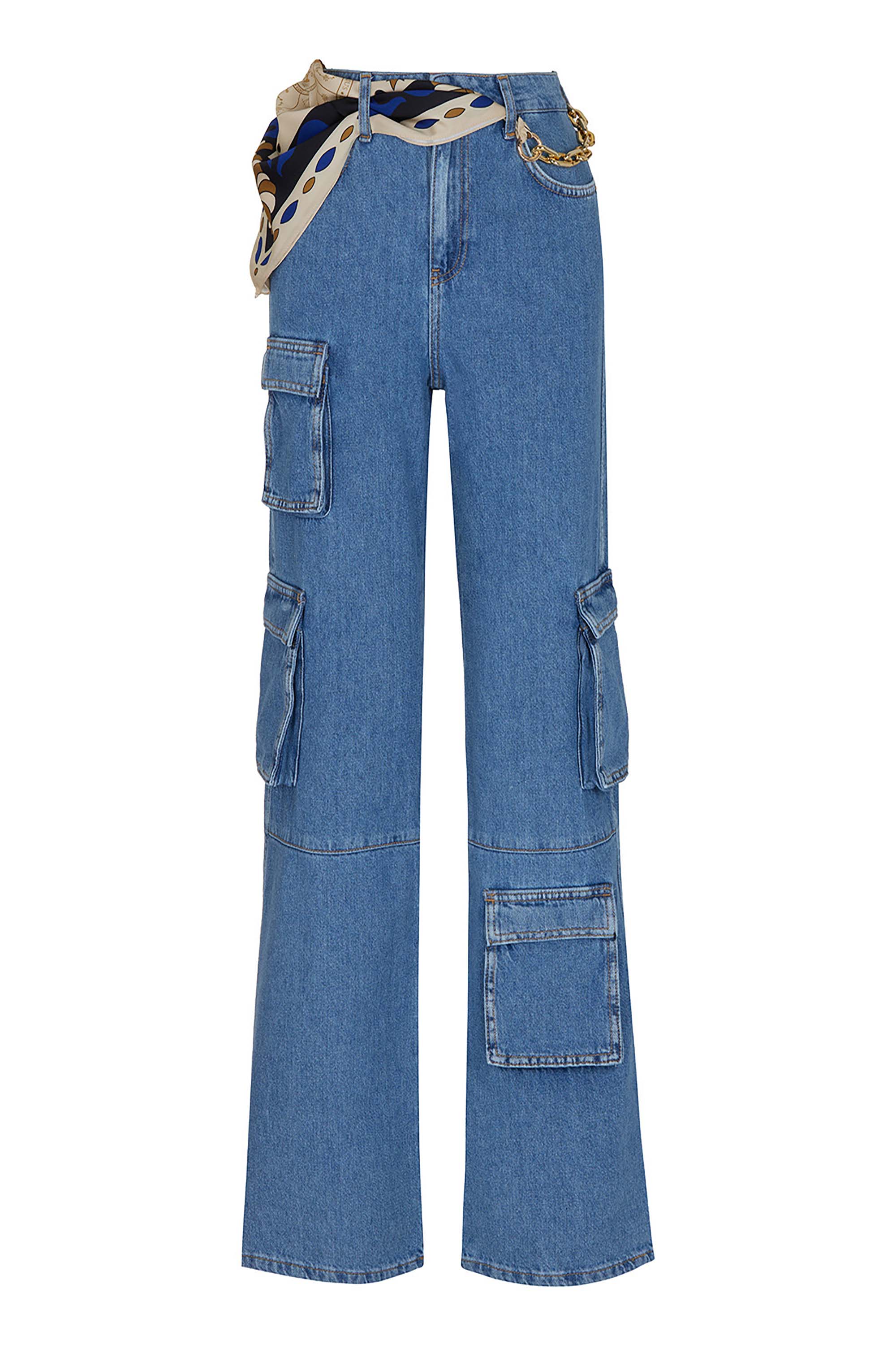 Chain and Scarf Jeans