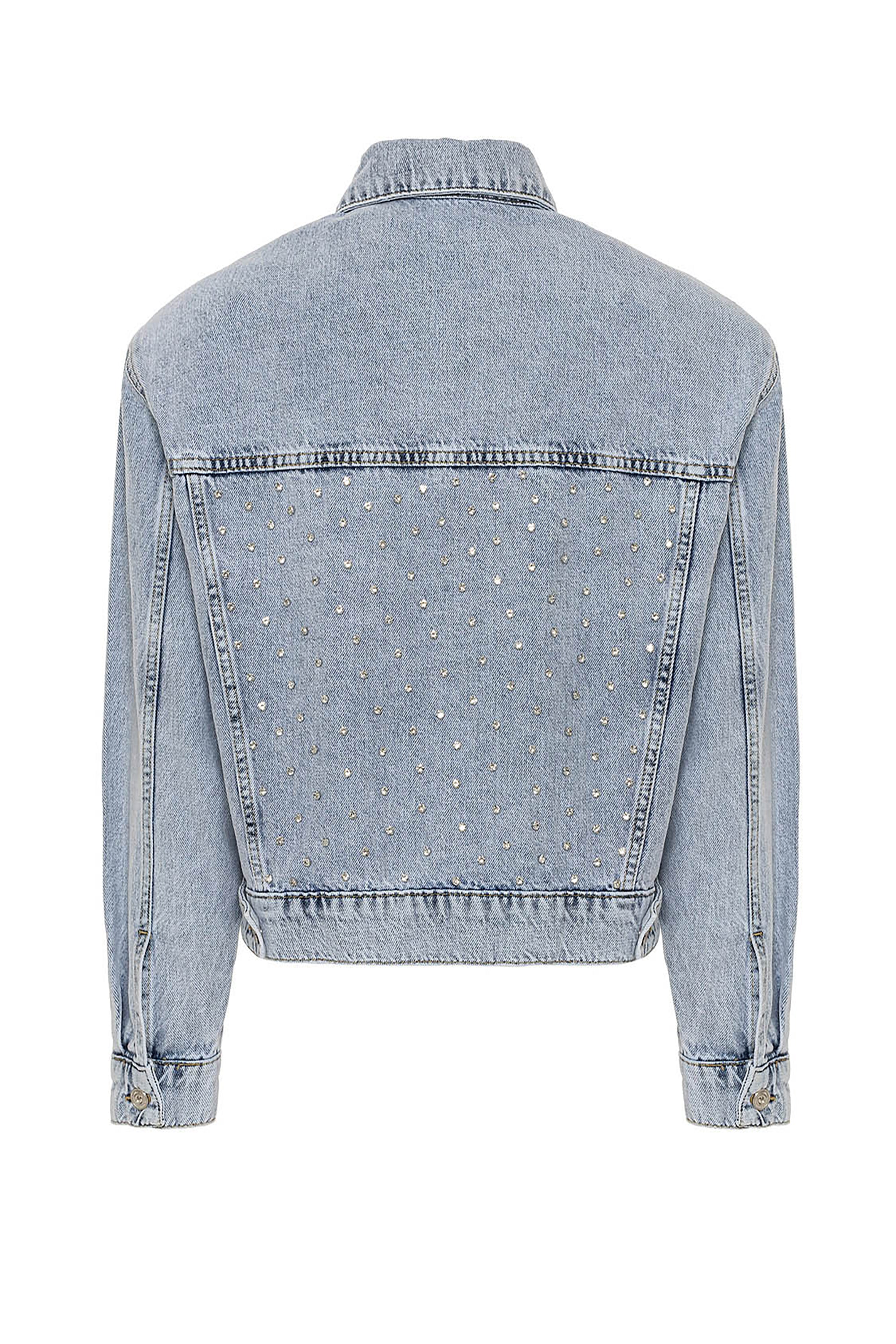 Cropped Jacket with Shoulder Pads