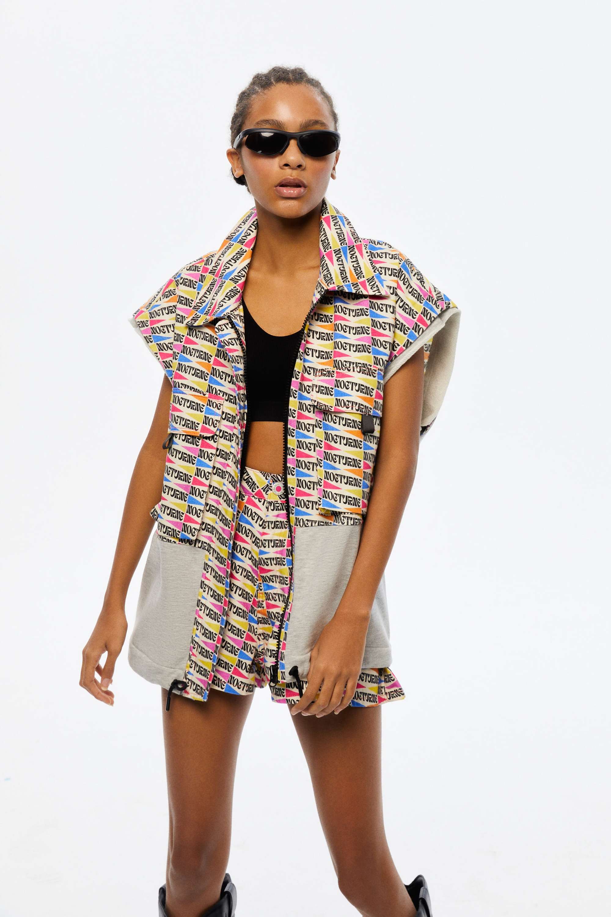 Patterned Oversize Jacket