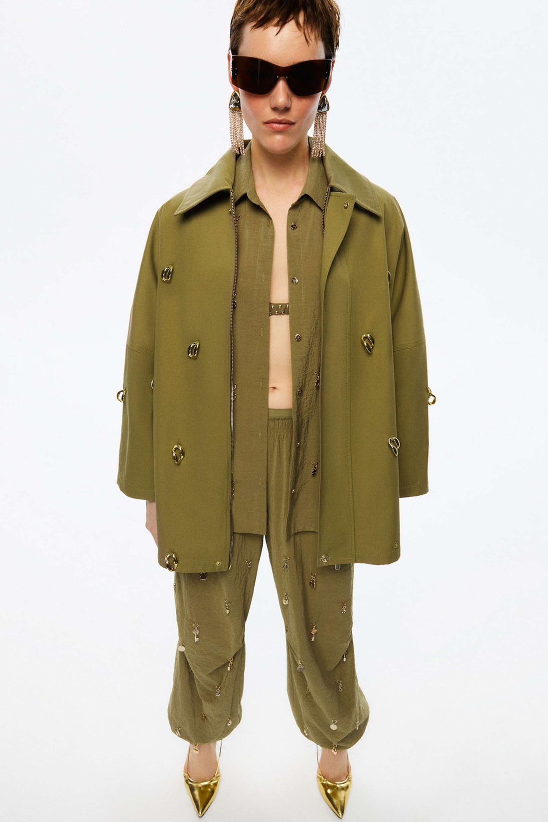 Chained Trench Coat