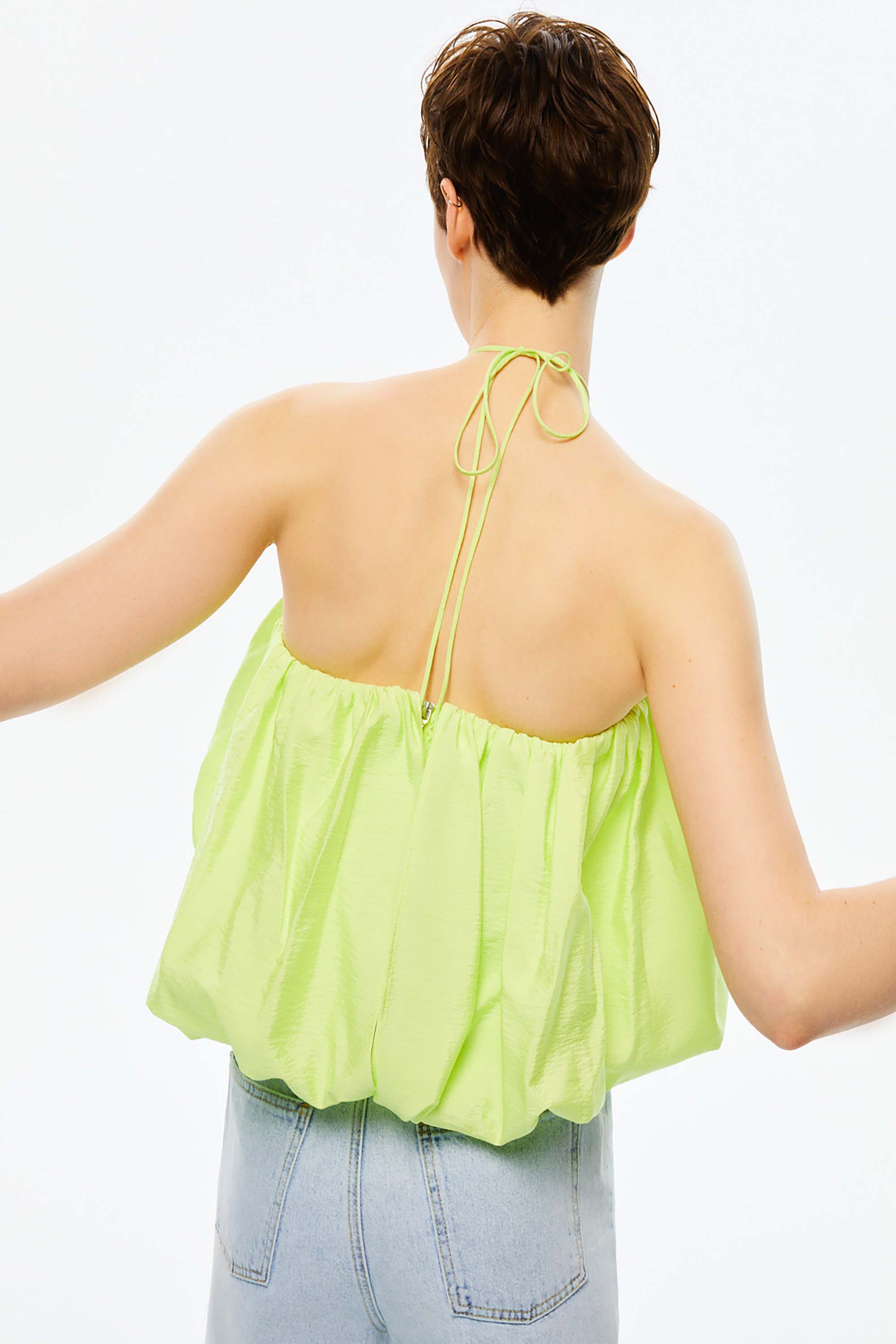 Crop Top with Gather Detail