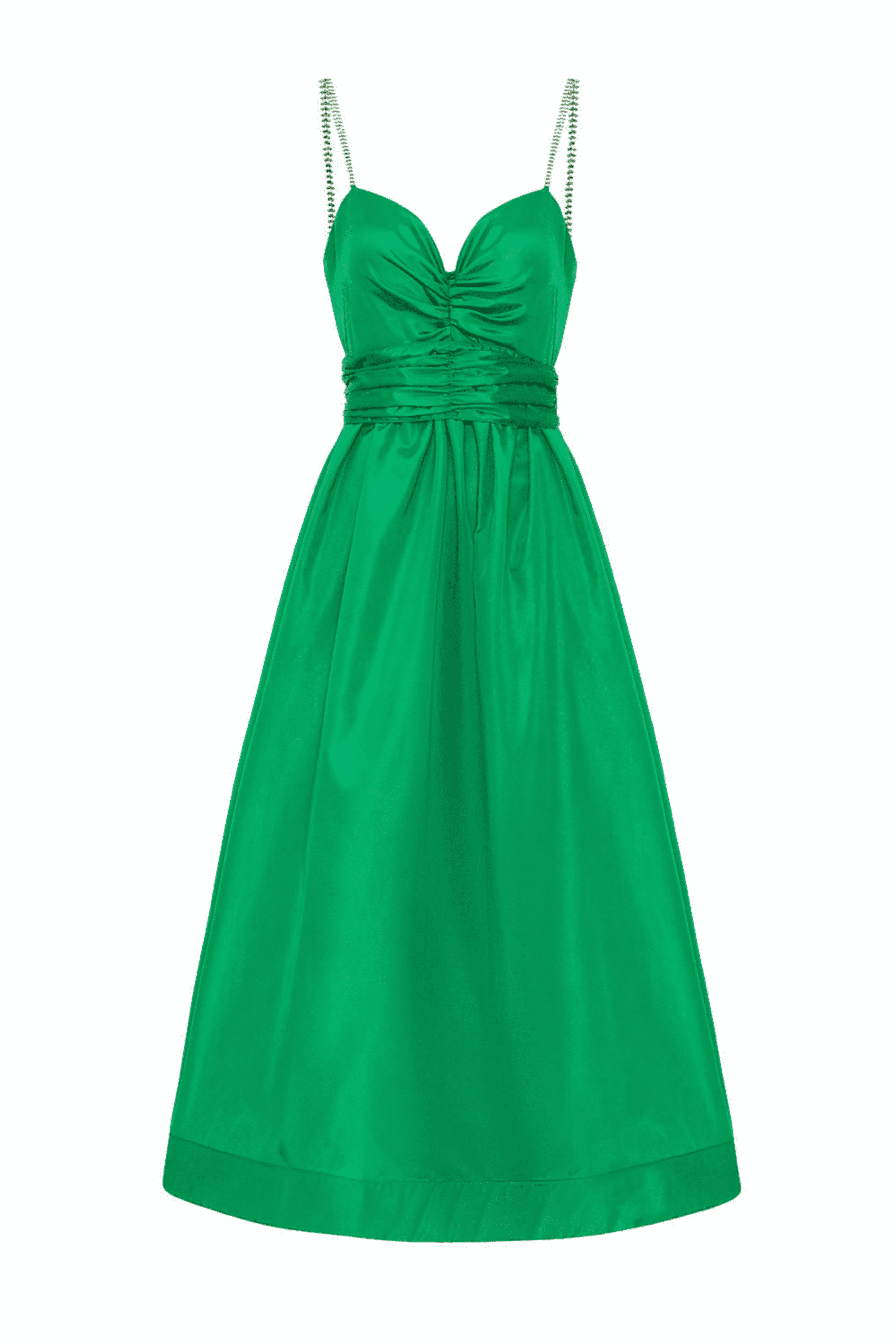 Stoned Thin Strap Taffeta Dress (Final Sale)