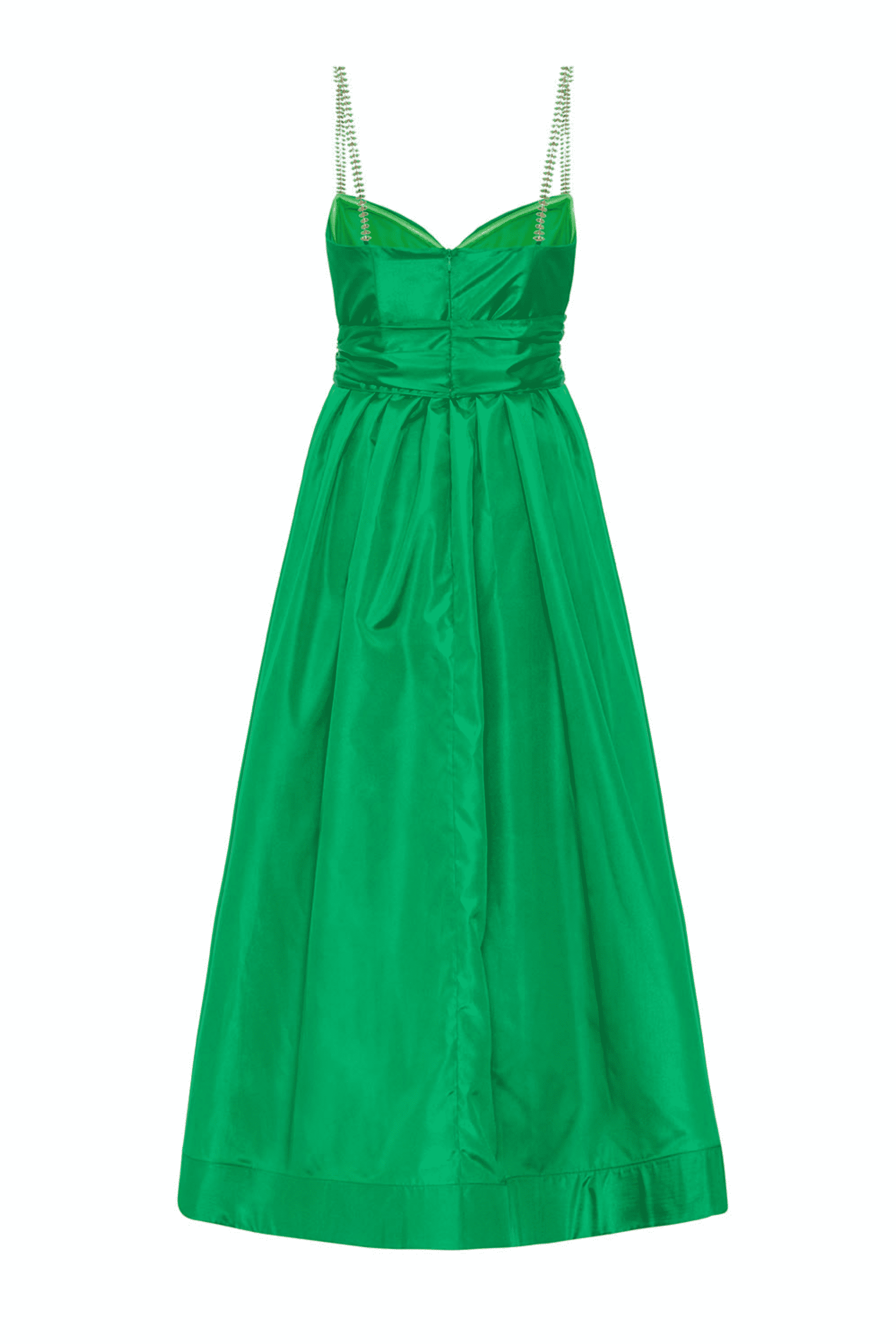 Stoned Thin Strap Taffeta Dress (Final Sale)