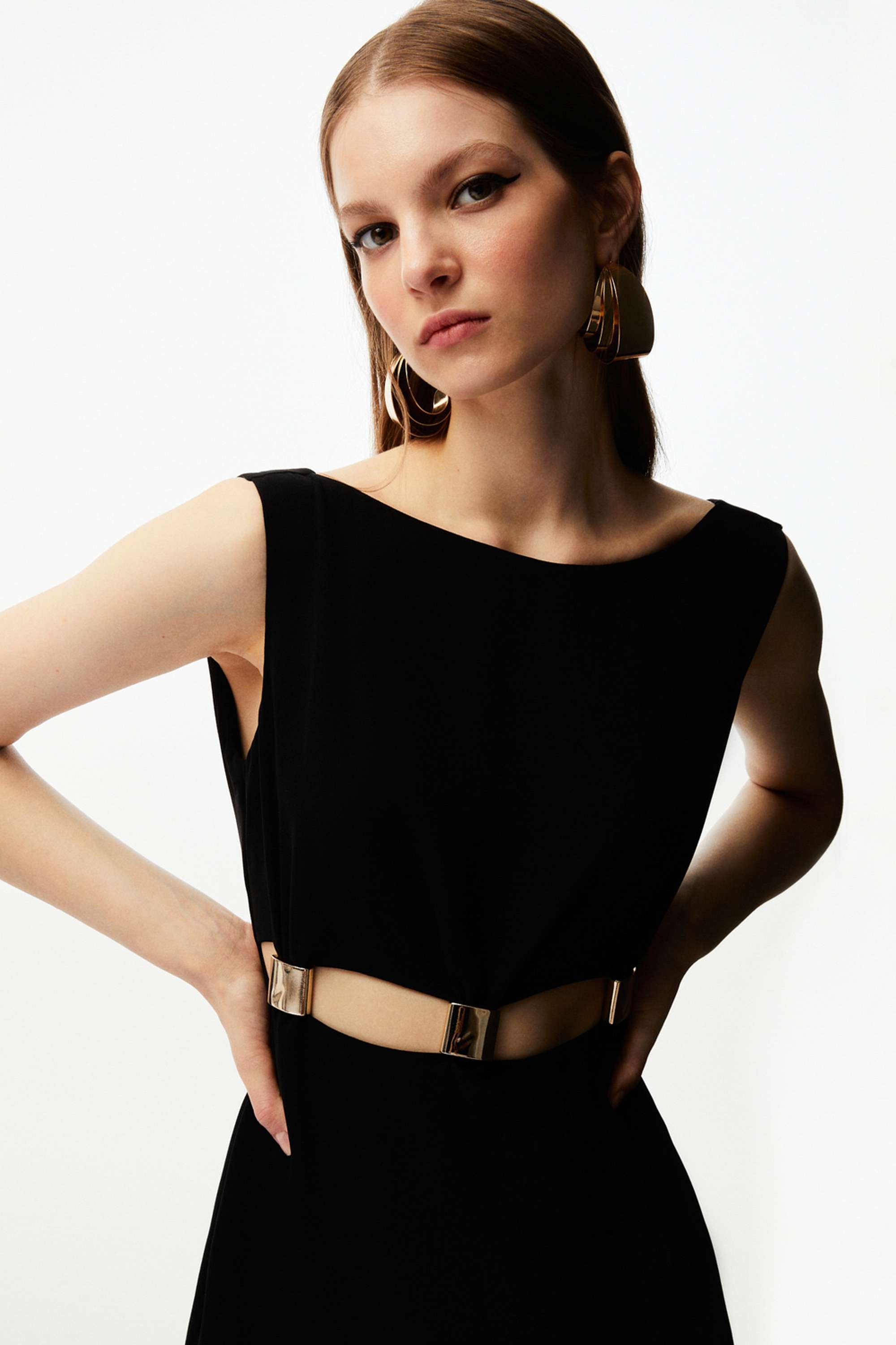 Window Detailed Long Dress