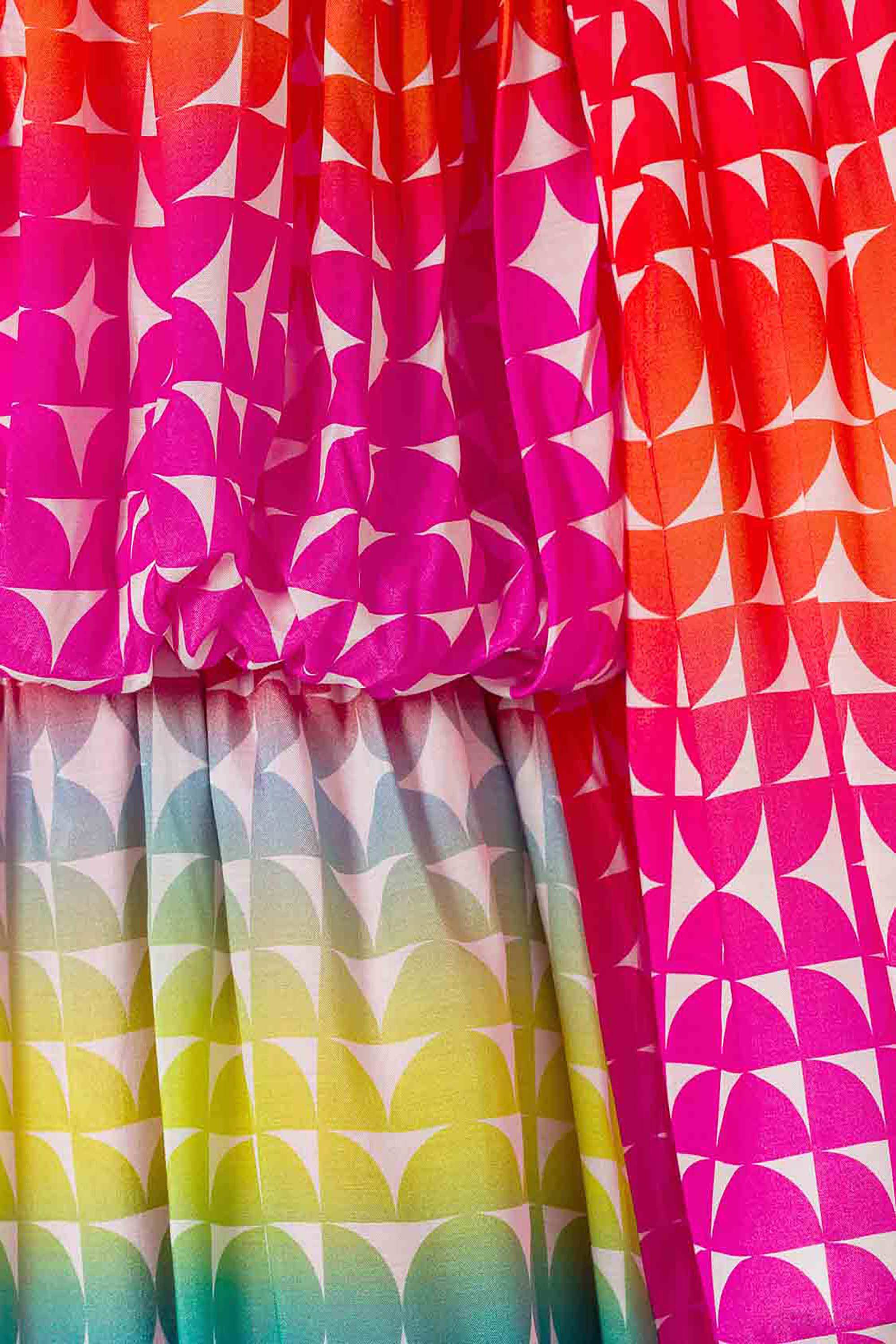 Balloon Sleeve Patterned Mini Dress (Final Sale)