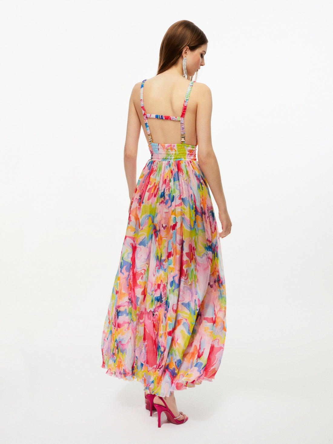 Backless Patterned Dress