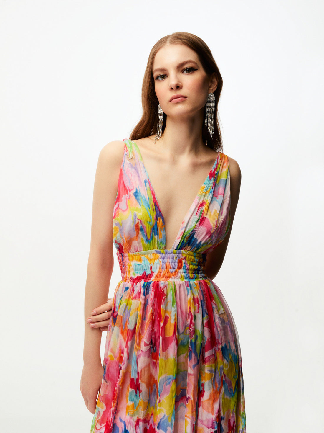 Backless Patterned Dress