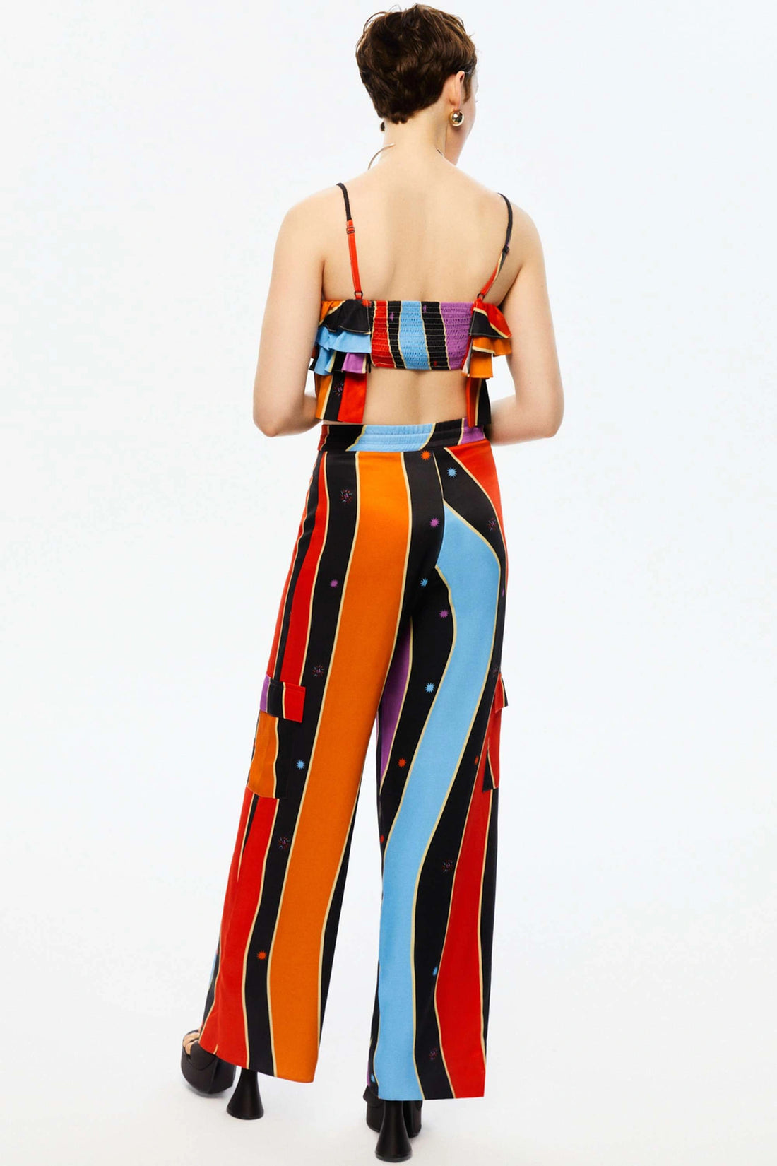 Printed Wide-Leg Pants