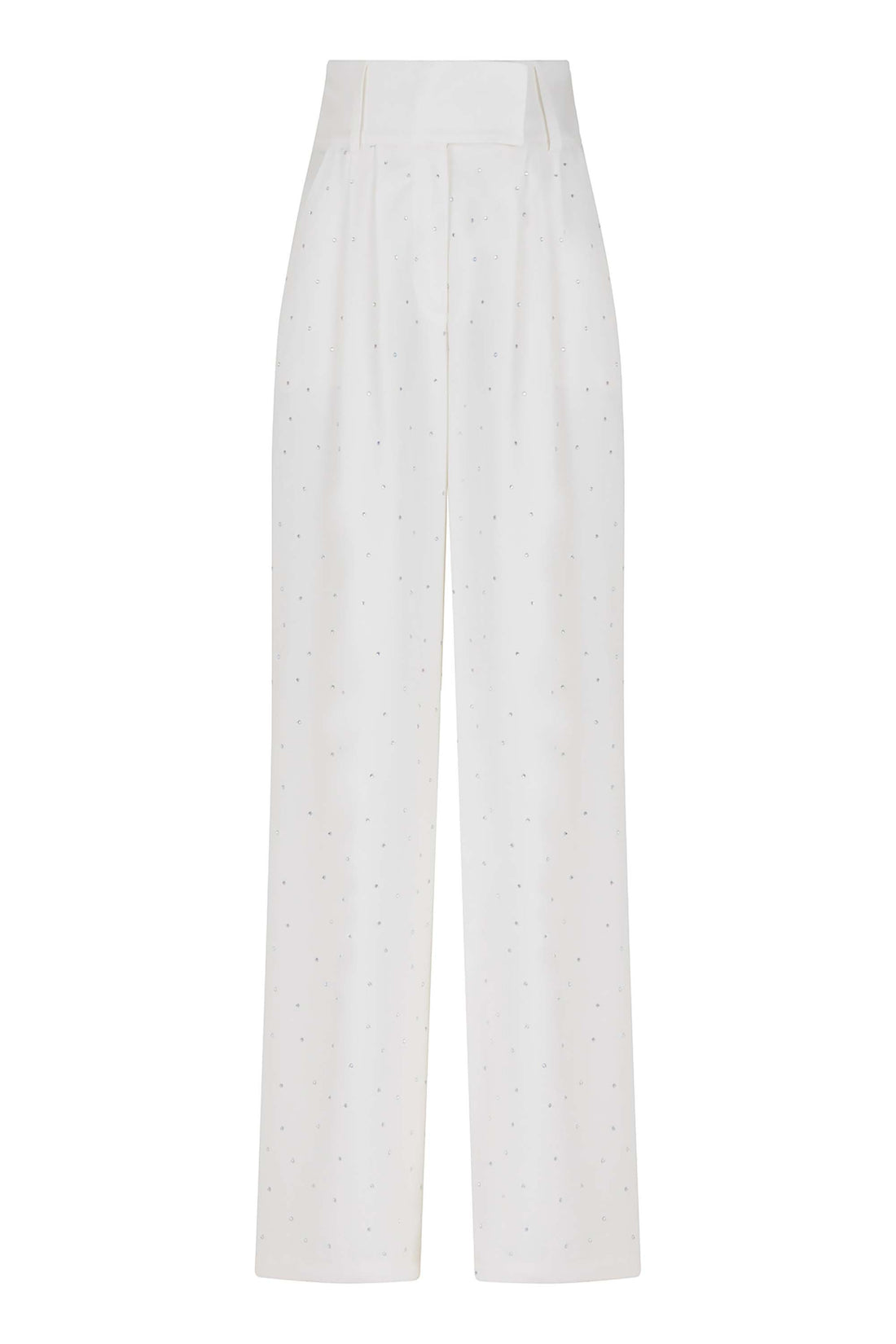 Stone Embroidered Wide Leg Trousers