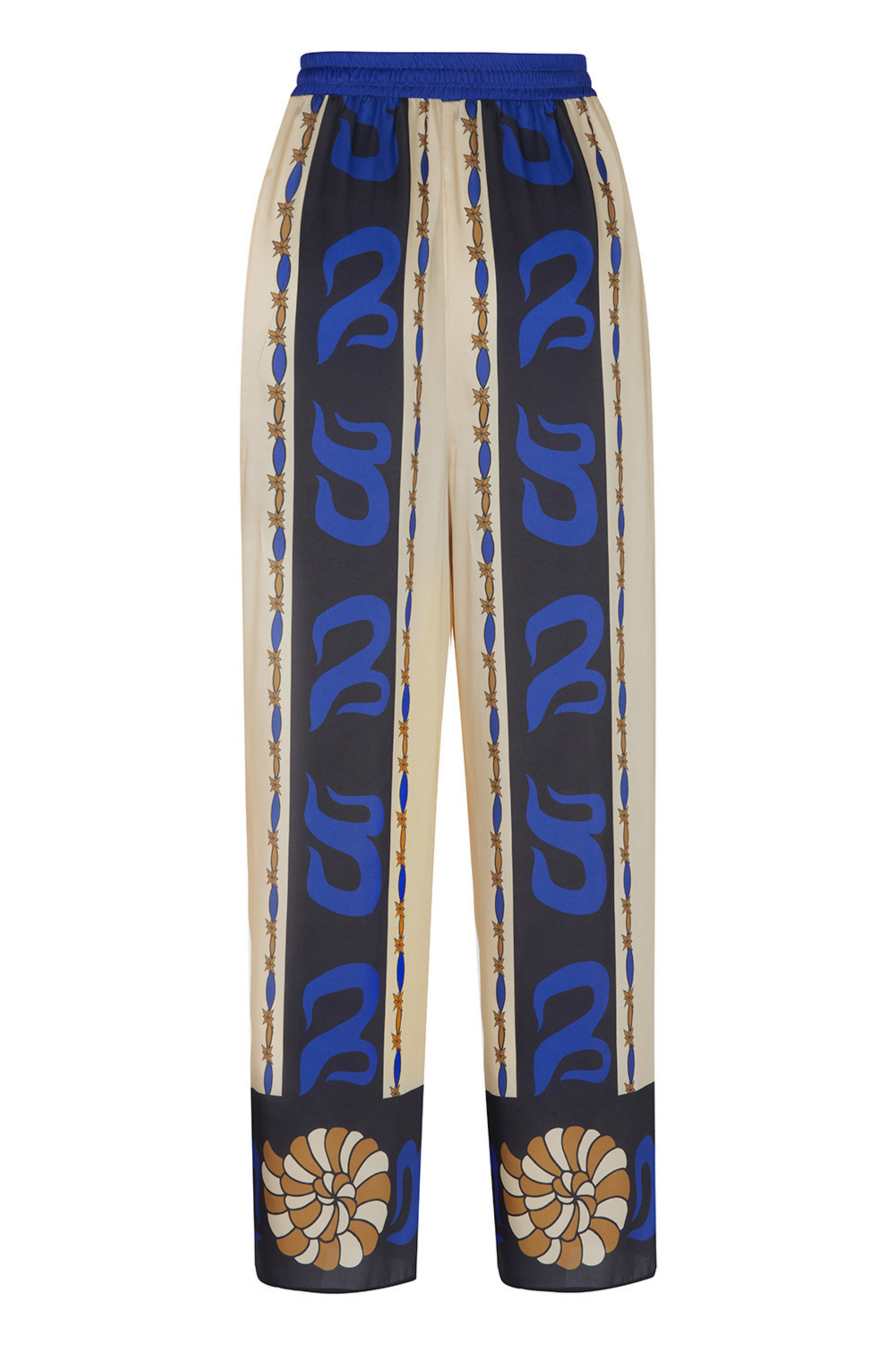 Wide-Leg Printed Satin Pants (Final Sale)