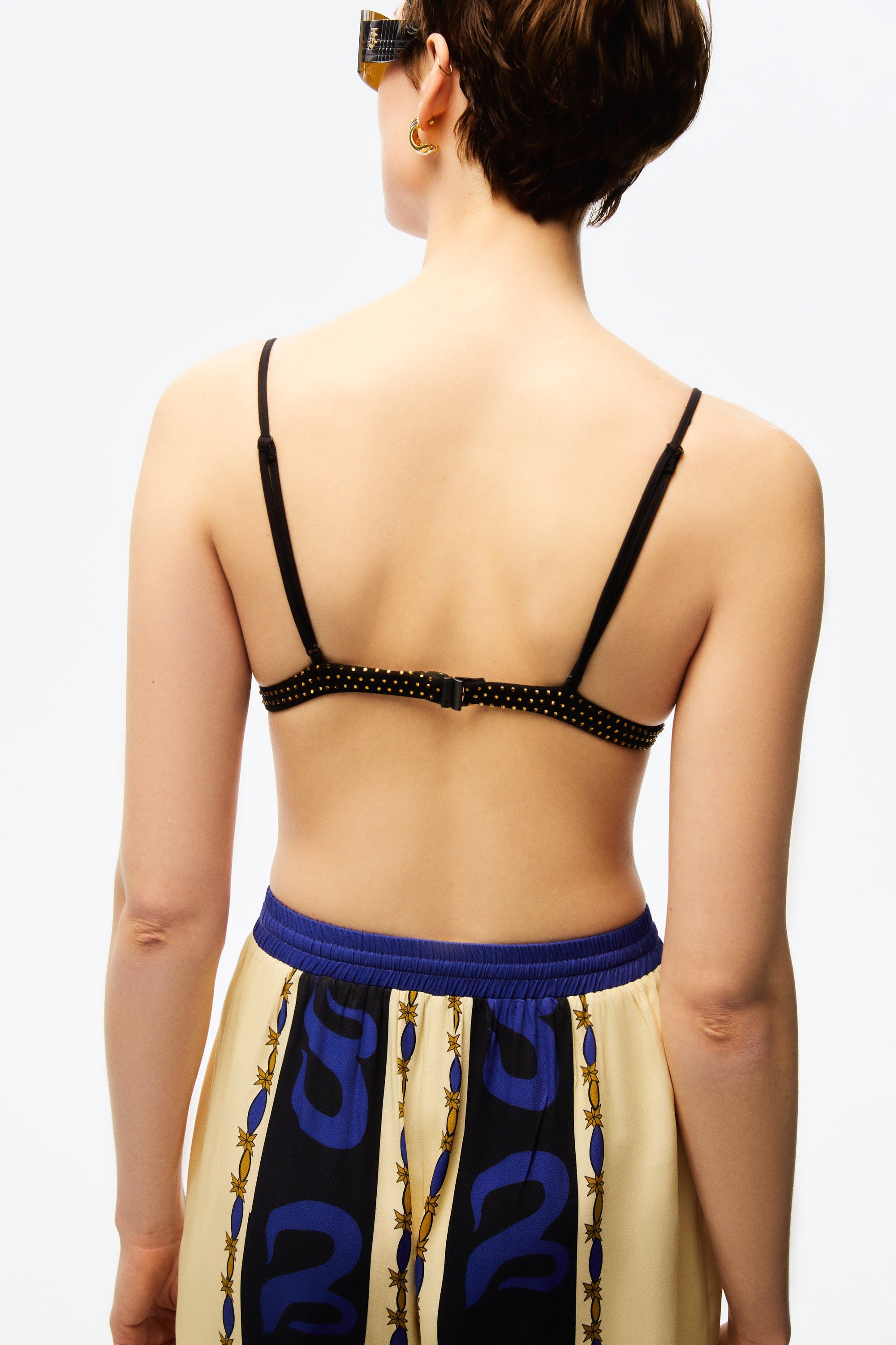 Wide-Leg Printed Satin Pants (Final Sale)