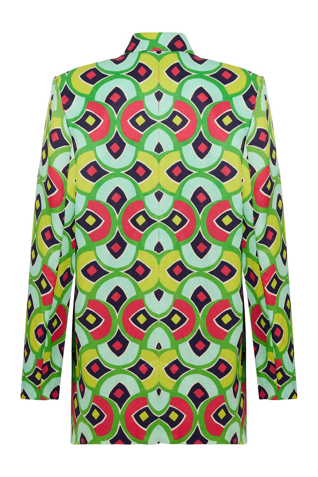 Double-Breasted Print Jacket