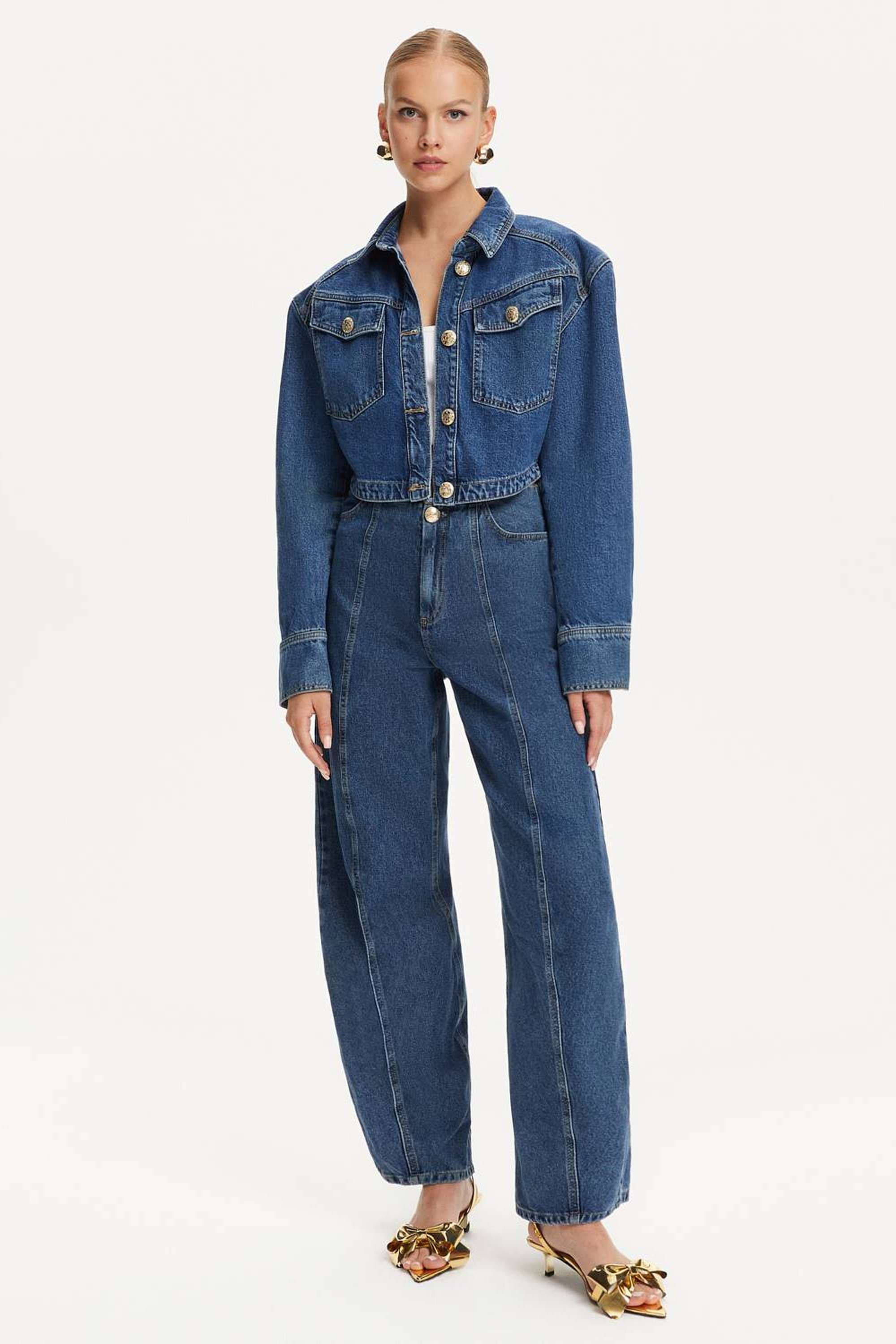 High-Waist Balloon Jeans