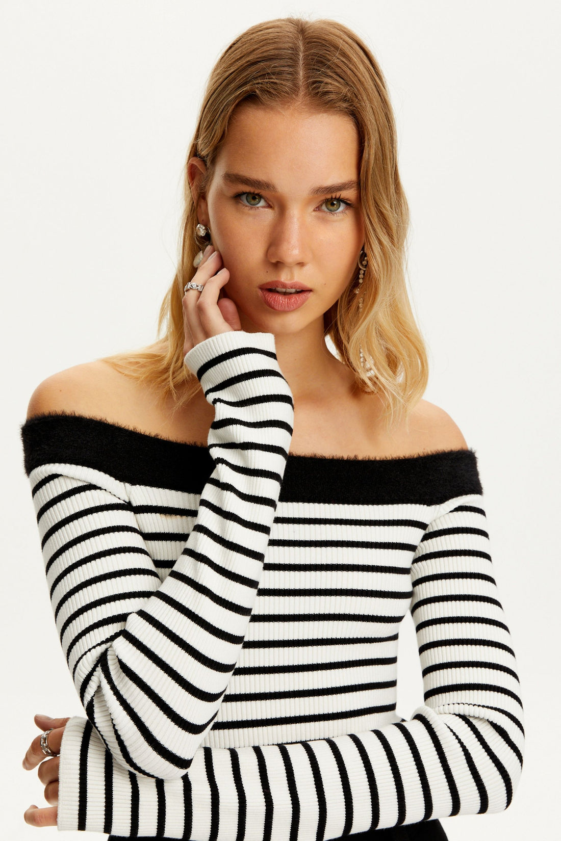 Boat Neck Knit Sweater (Final Sale)