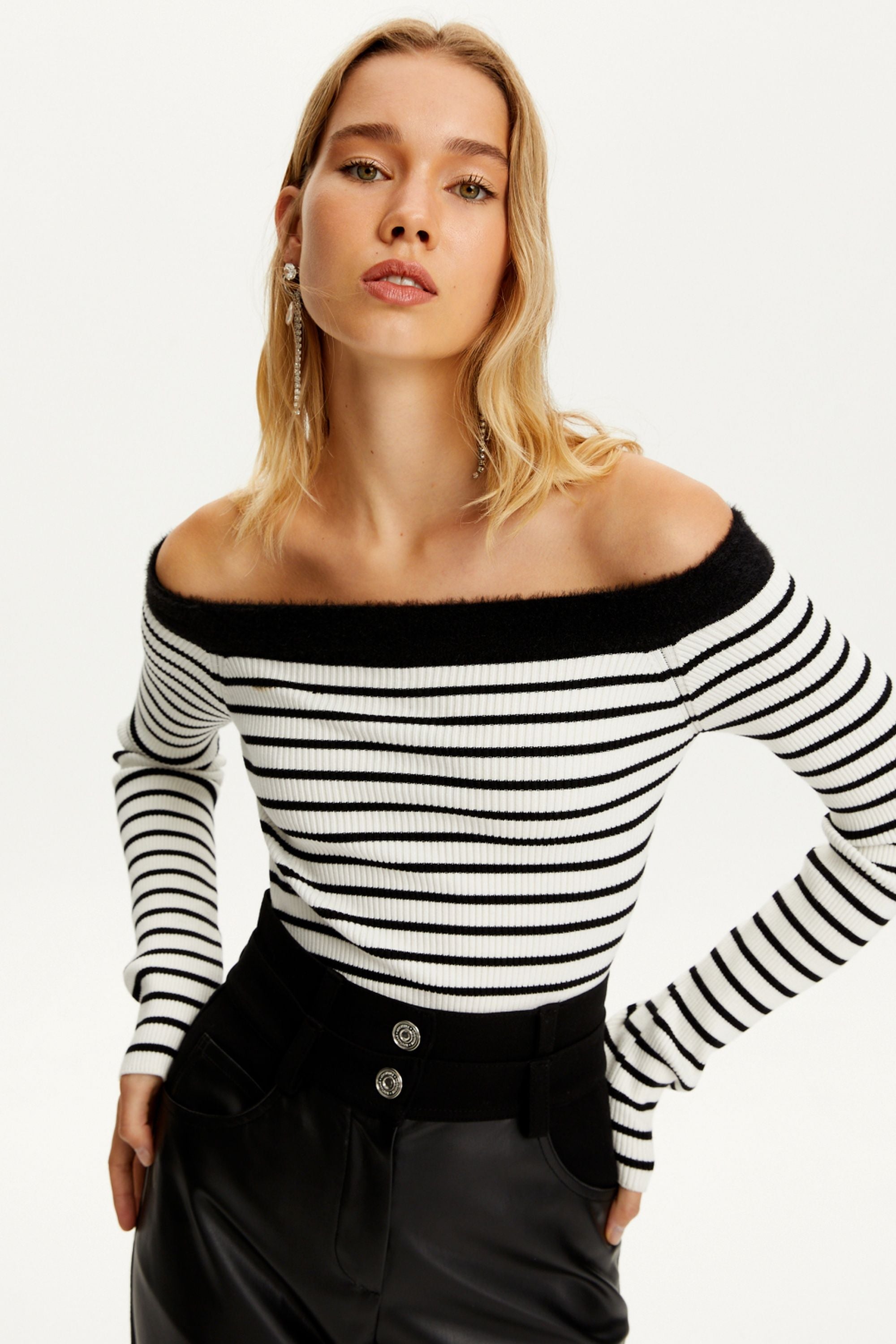 Boat Neck Knit Sweater (Final Sale)