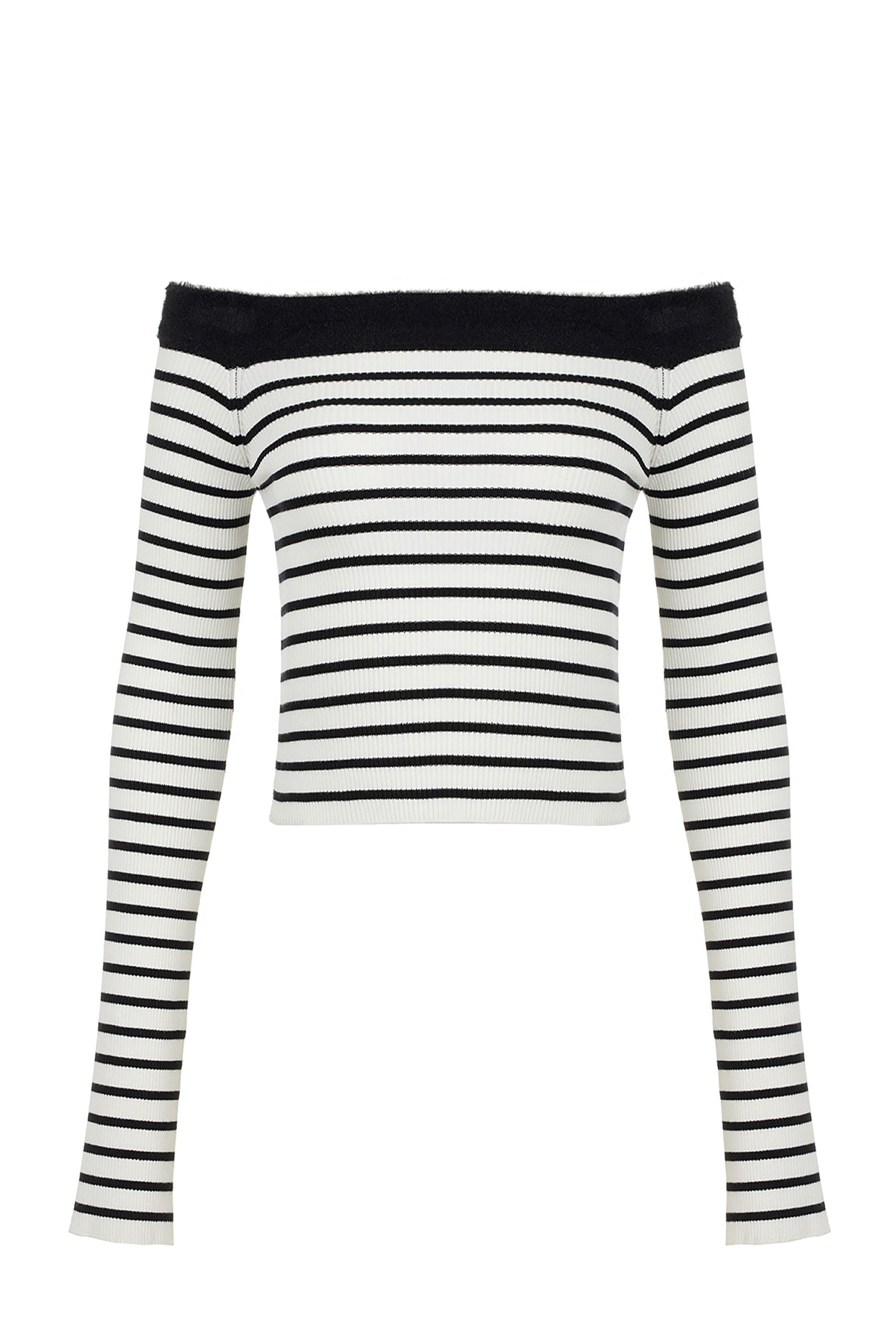 Boat Neck Knit Sweater (Final Sale)