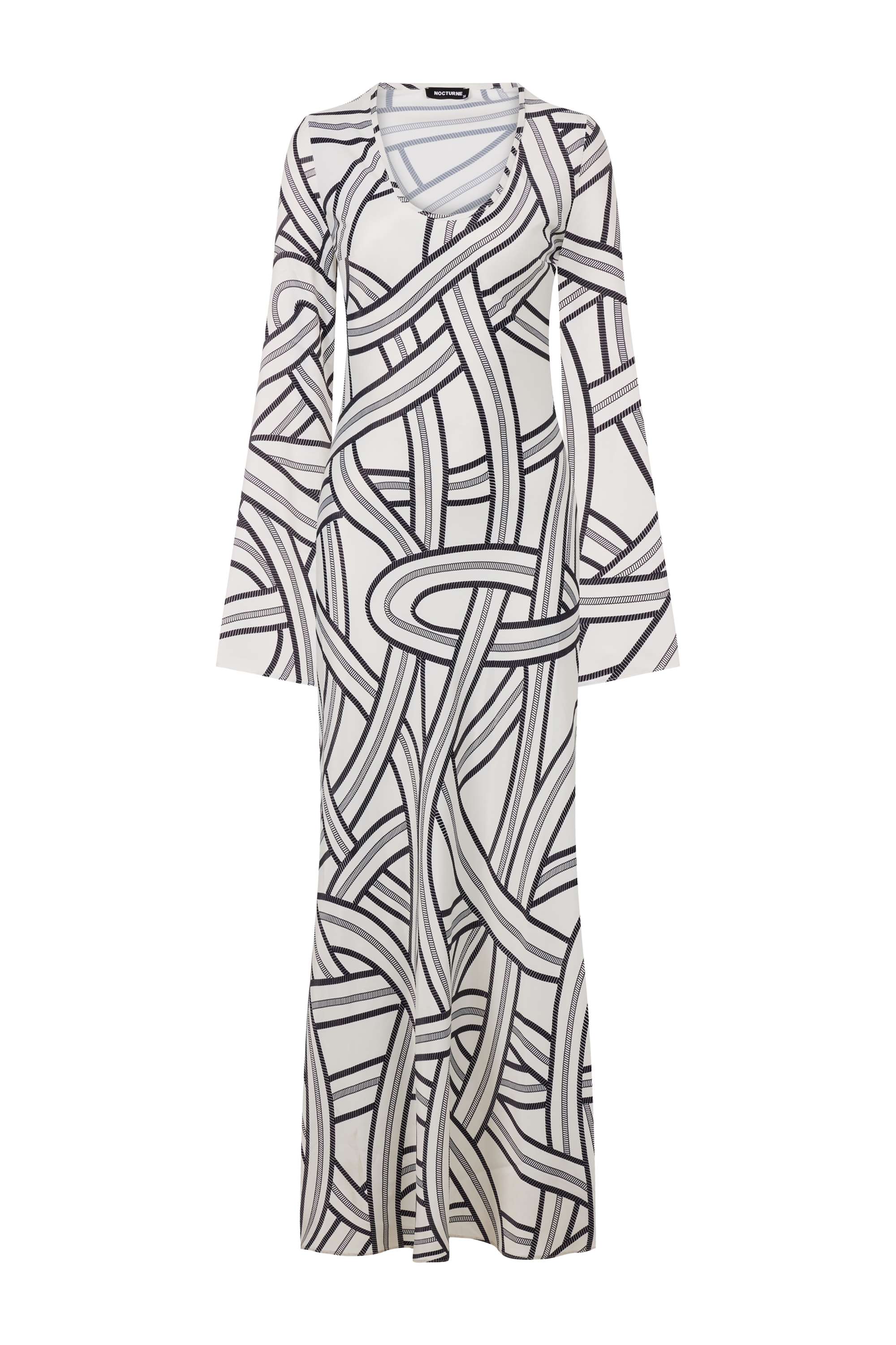 Monochrome Patterned Dress