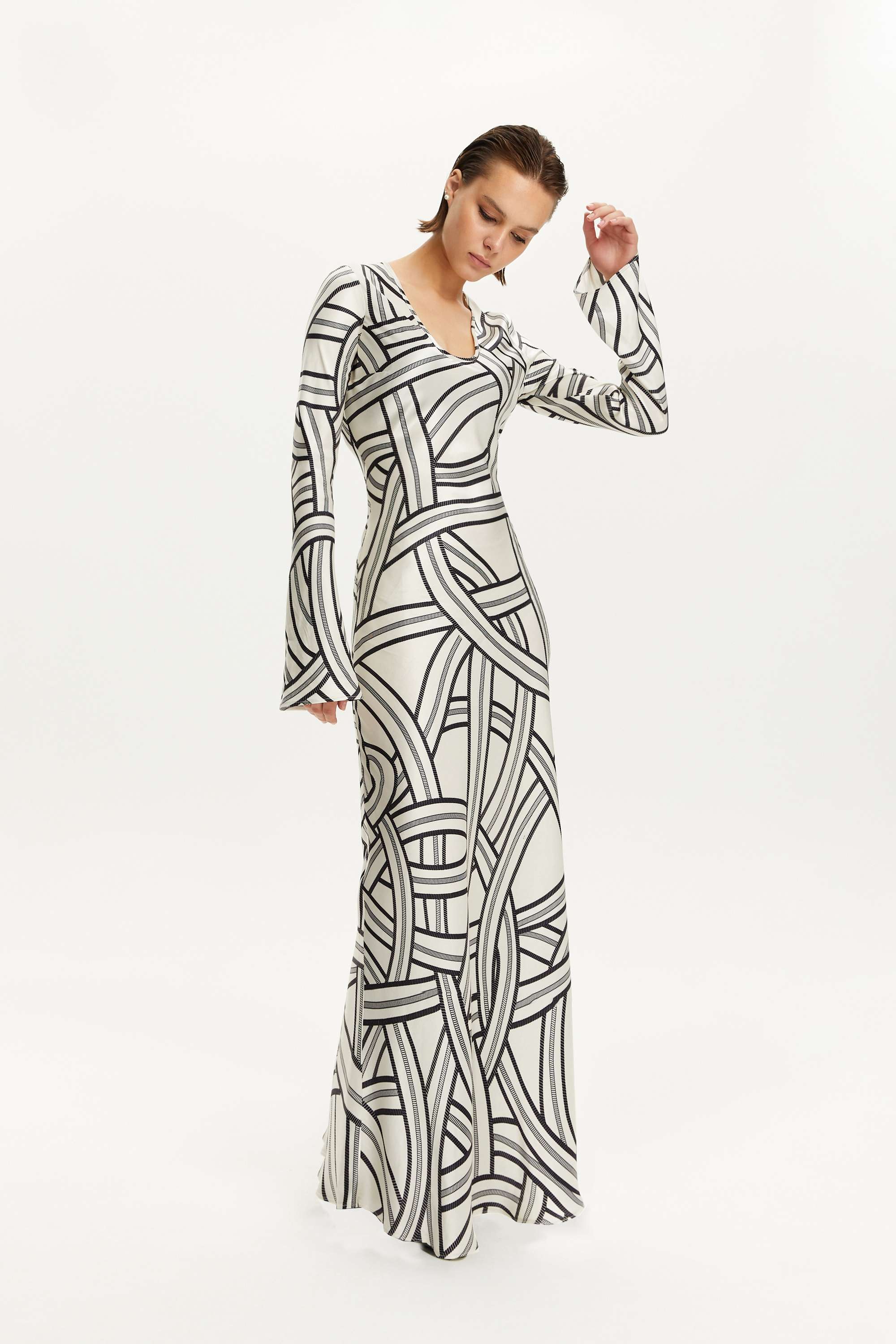 Monochrome Patterned Dress