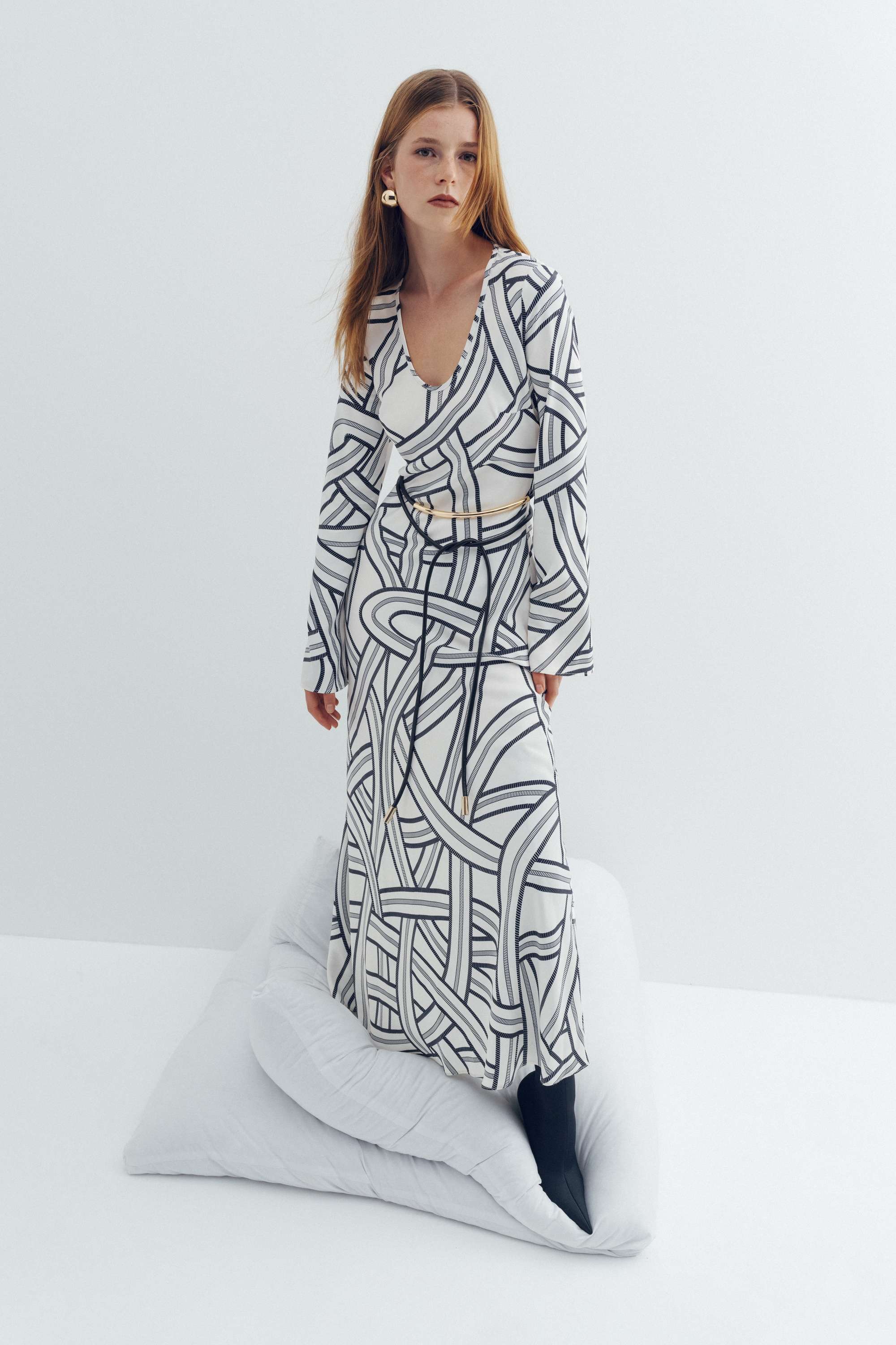 Monochrome Patterned Dress