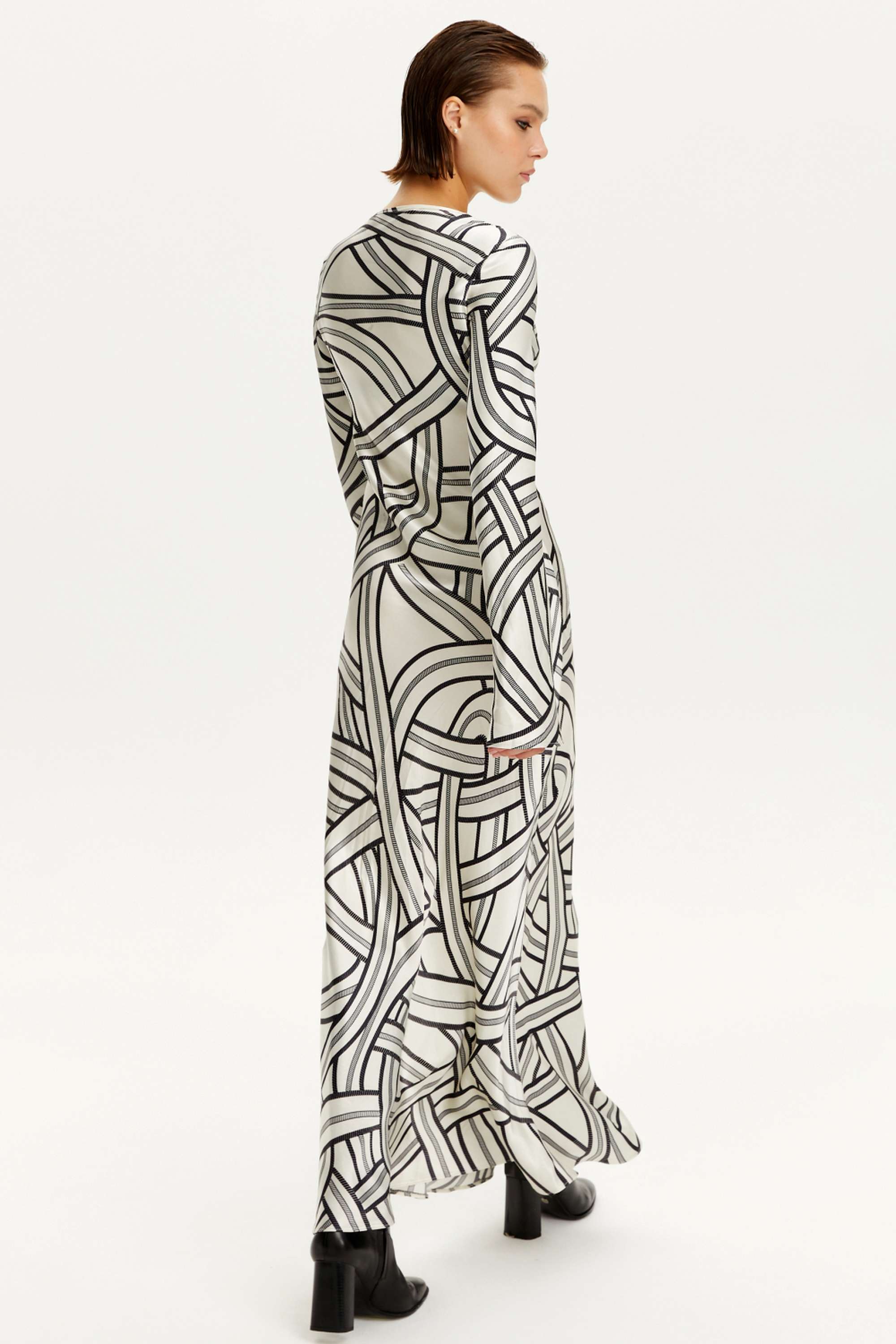Monochrome Patterned Dress