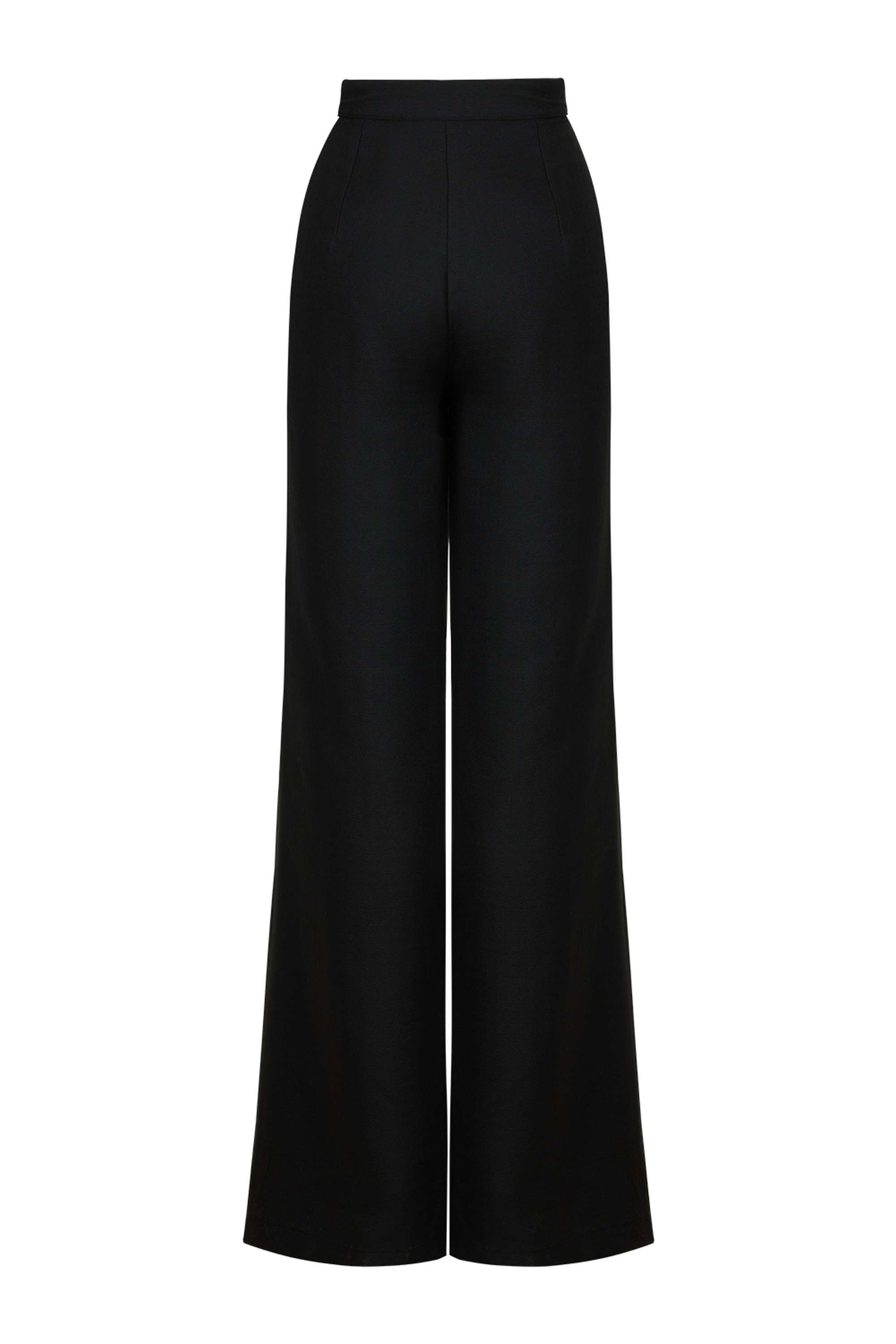 High Waisted Pintuck Stitched Pants