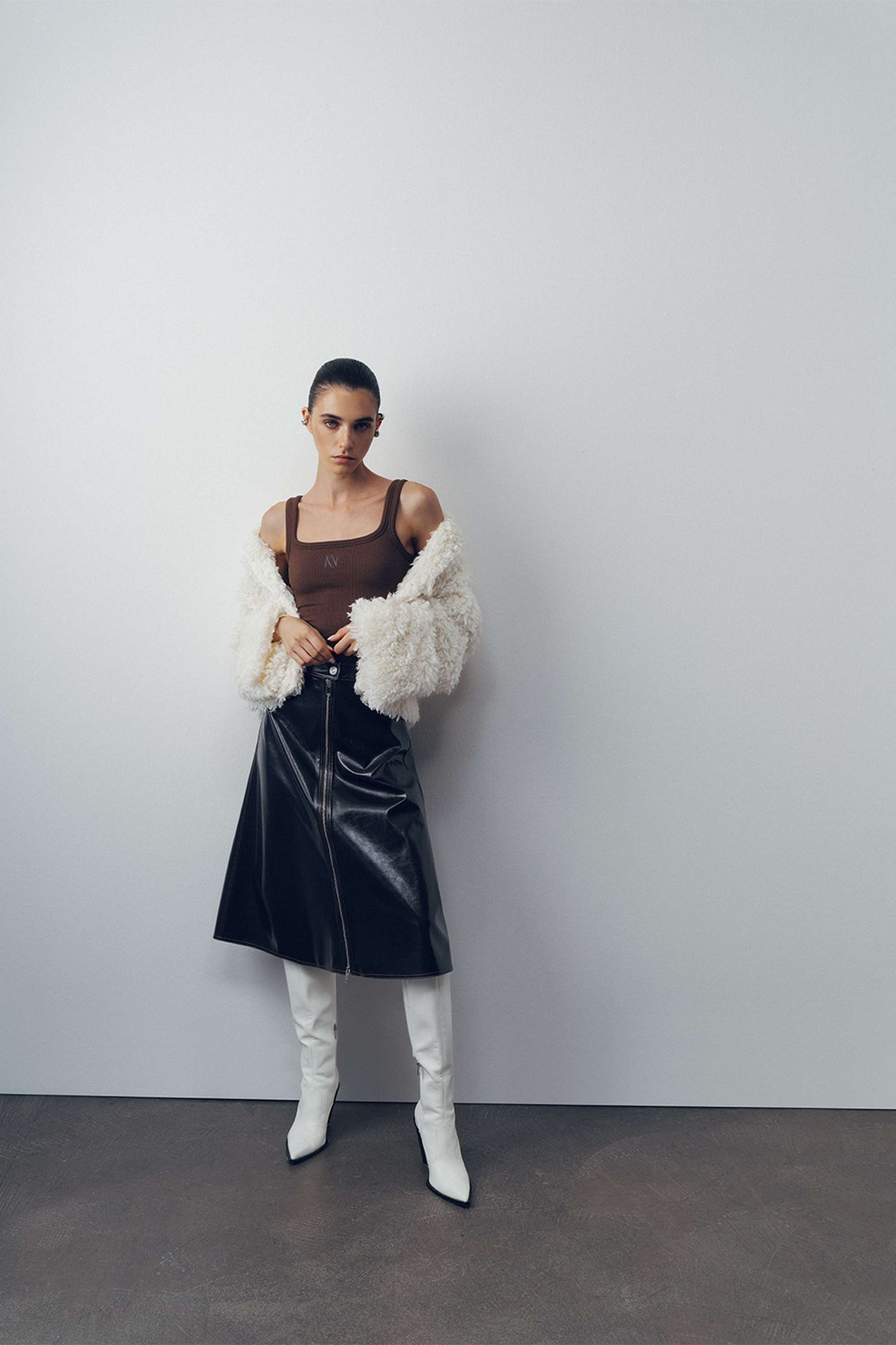 Tumbled Leather Skirt (Final Sale)