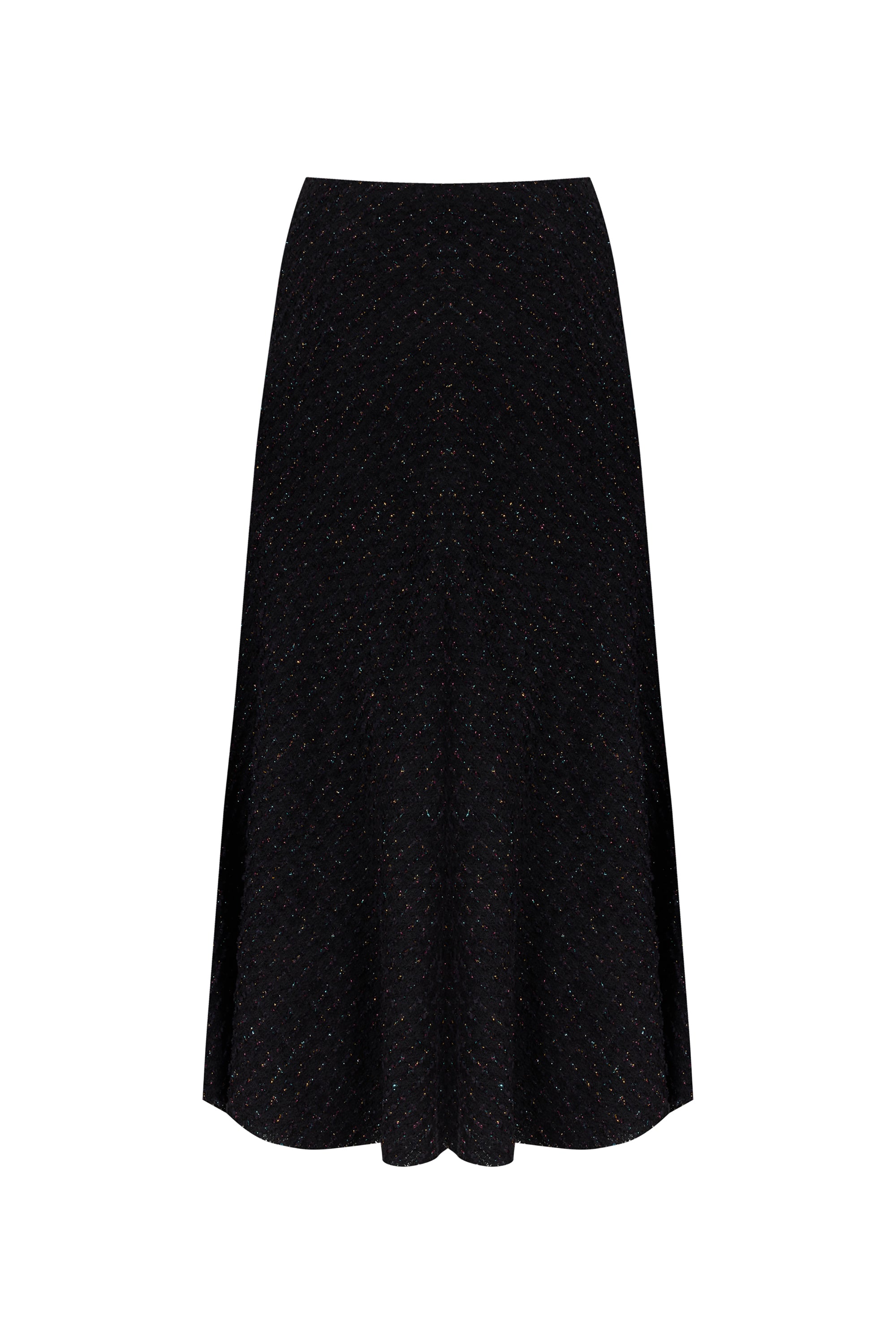 Lurex Tweed Midi Skirt