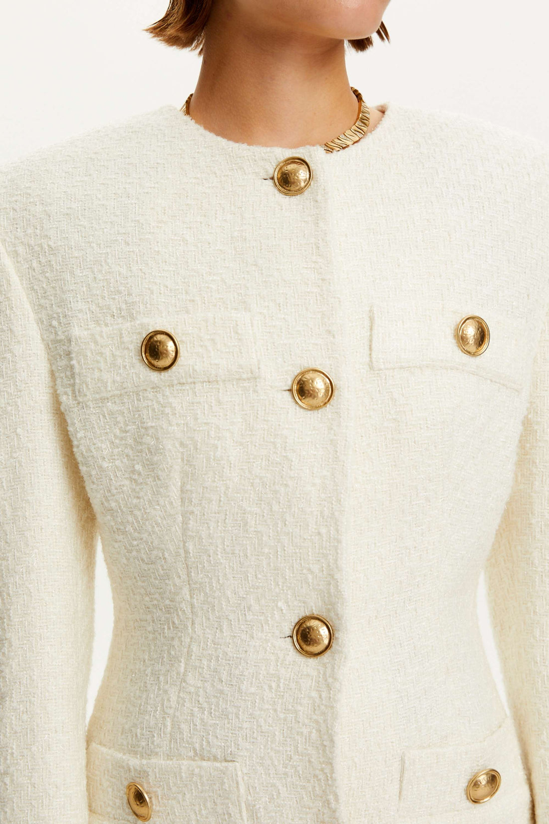 Tweed Jacket with Button Detail (Final Sale)