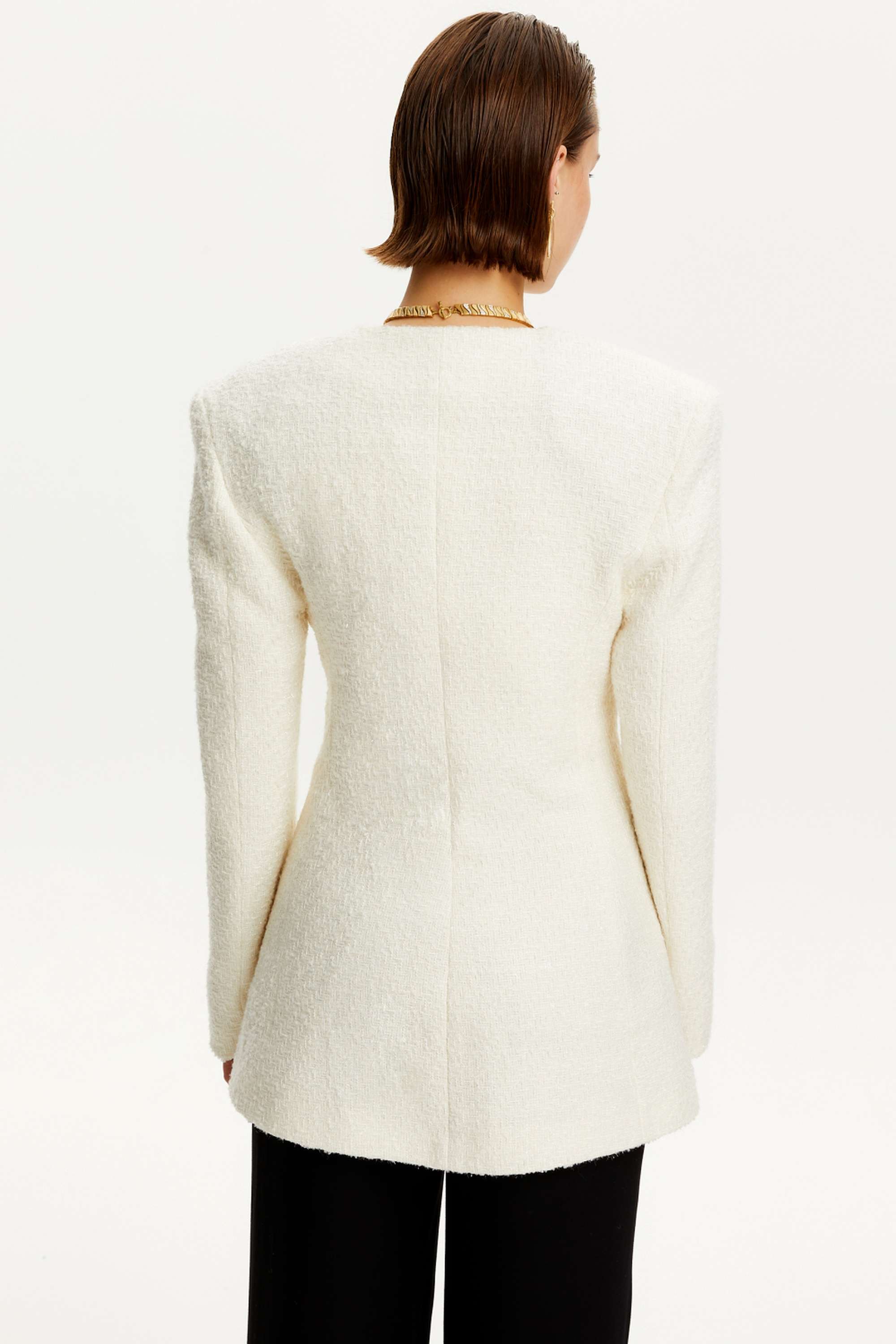 Tweed Jacket with Button Detail (Final Sale)