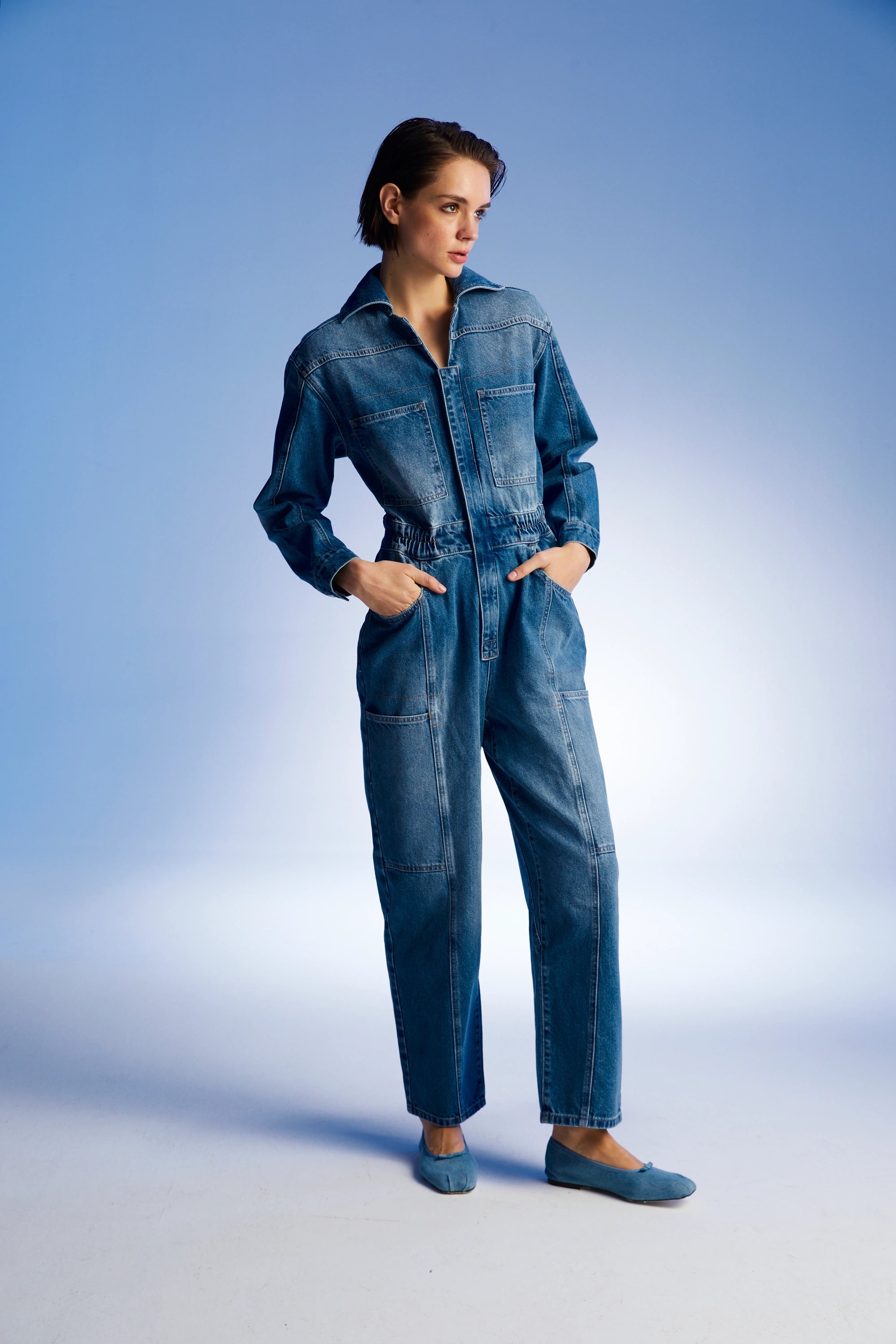 Jean Cargo Jumpsuit (Final Sale)