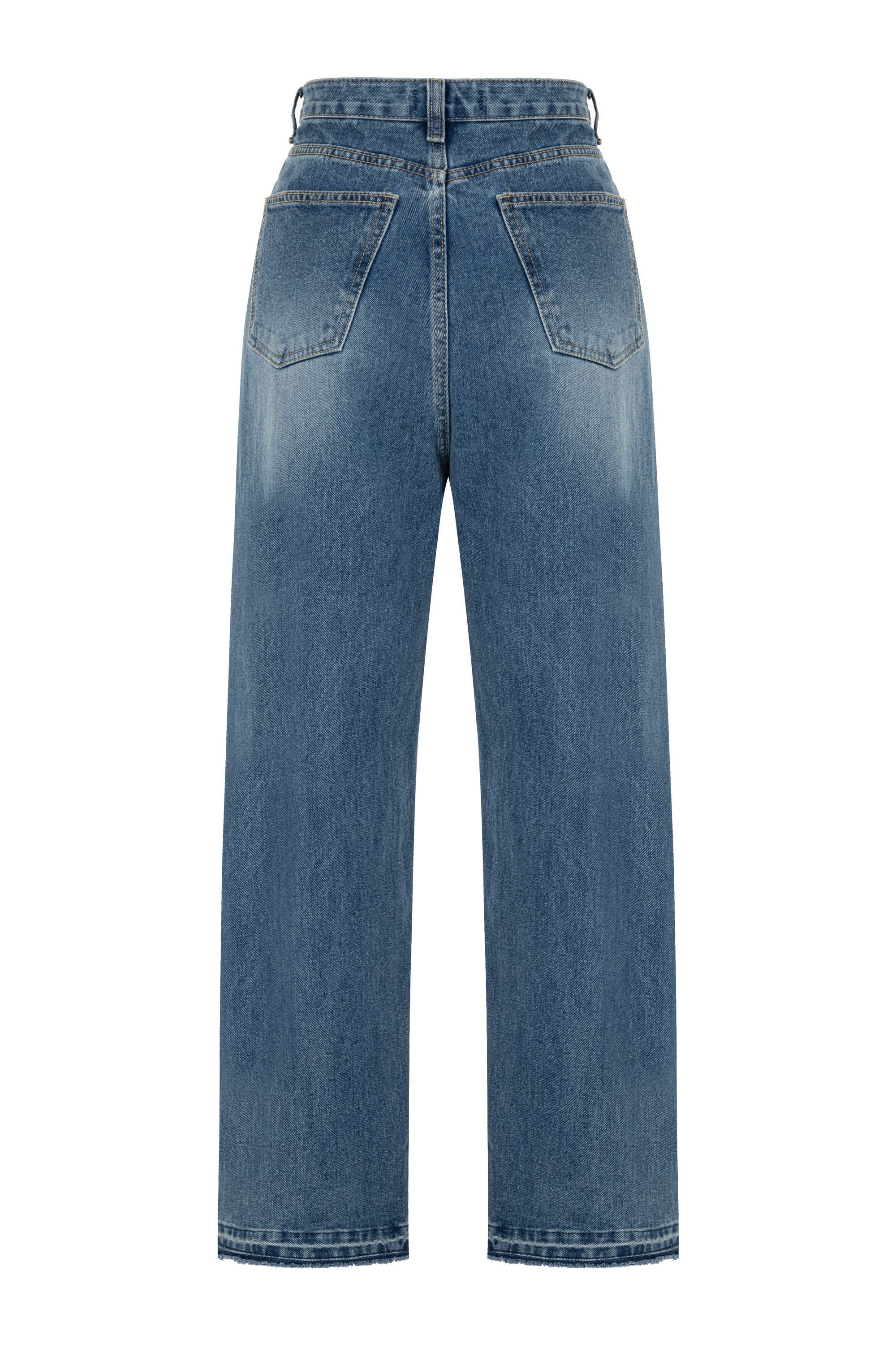 Jeans with Asymmetric Closure (Final Sale)