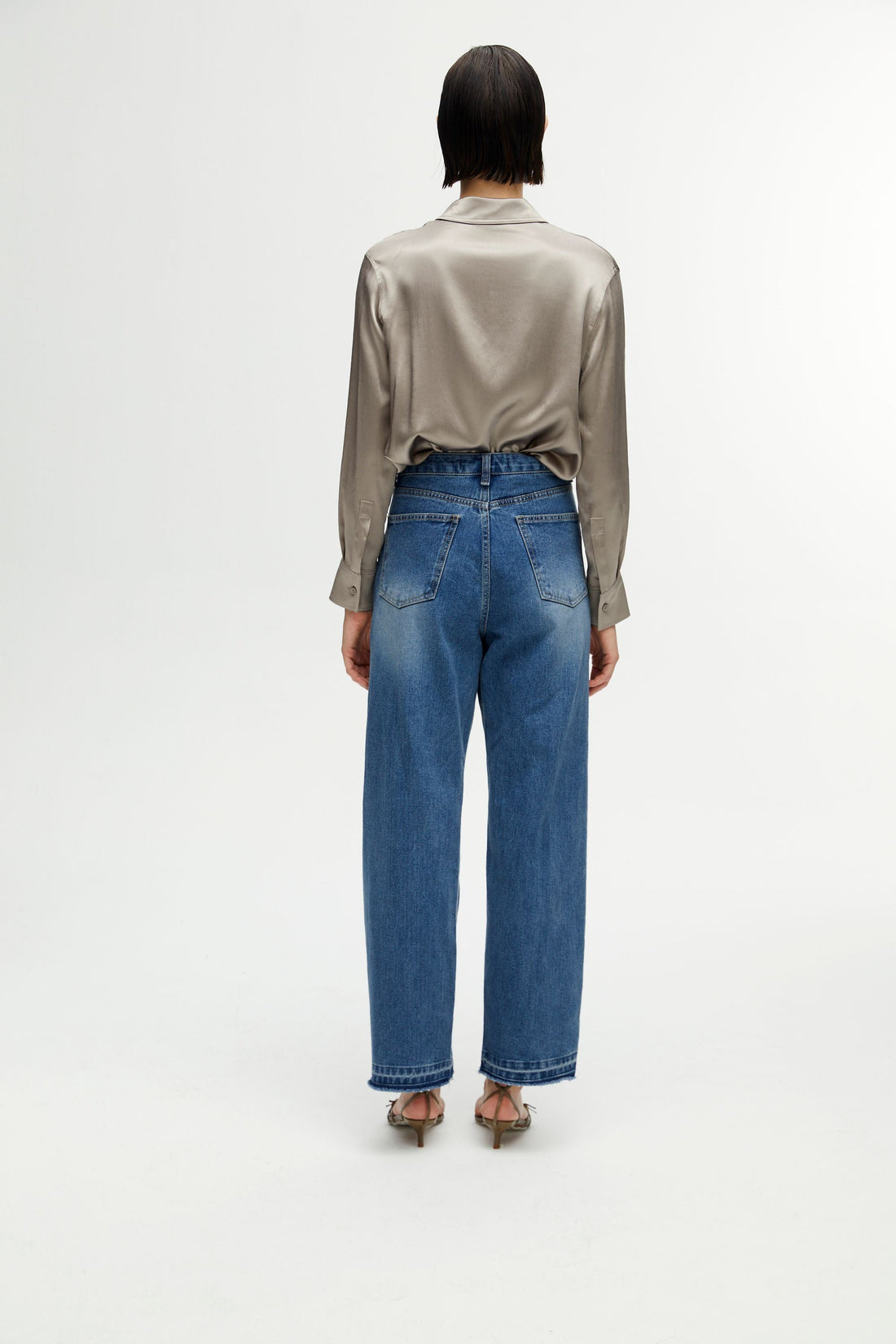 Jeans with Asymmetric Closure (Final Sale)