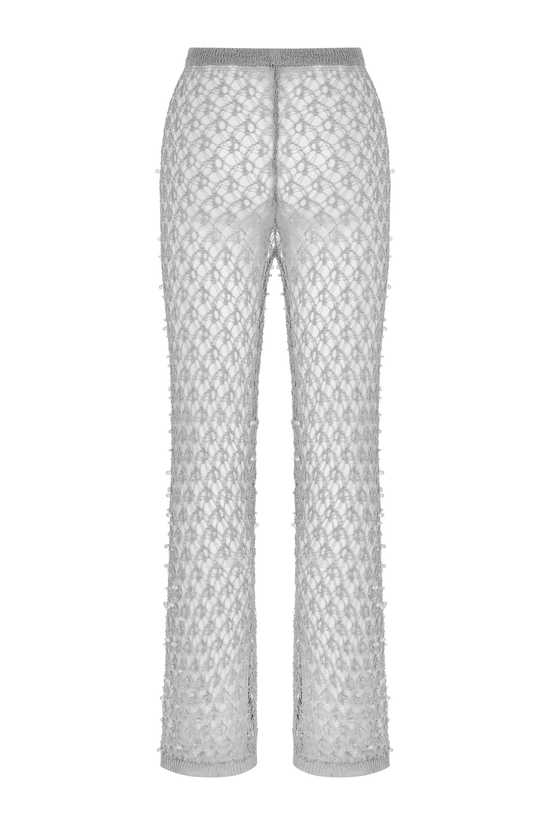 Shiny Thread Mesh Trousers